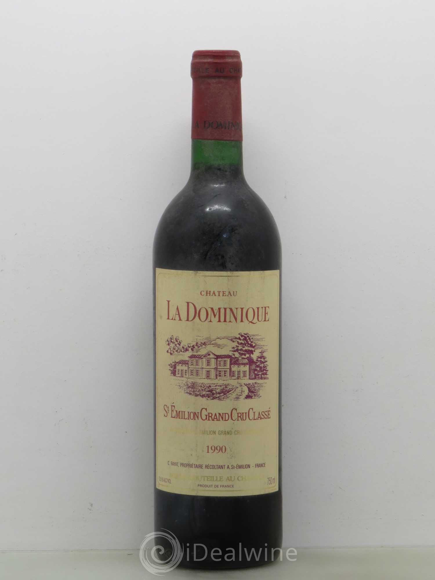 Château la Dominique Grand Cru Classé 1990 - Lot de 1 bouteille - 0