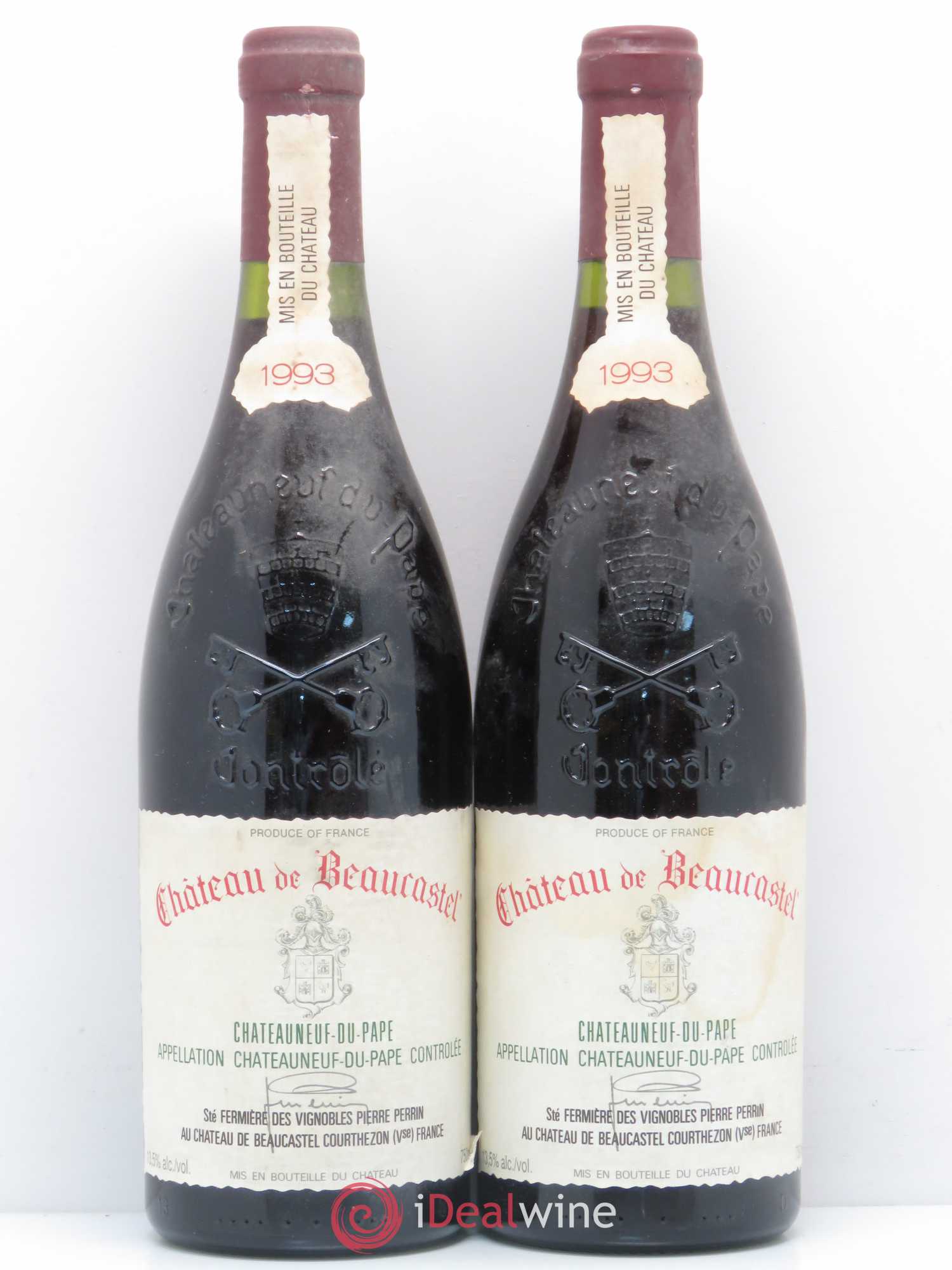 Châteauneuf-du-Pape Château de Beaucastel Famille Perrin 1993 - Lot de 2 bouteilles - 0