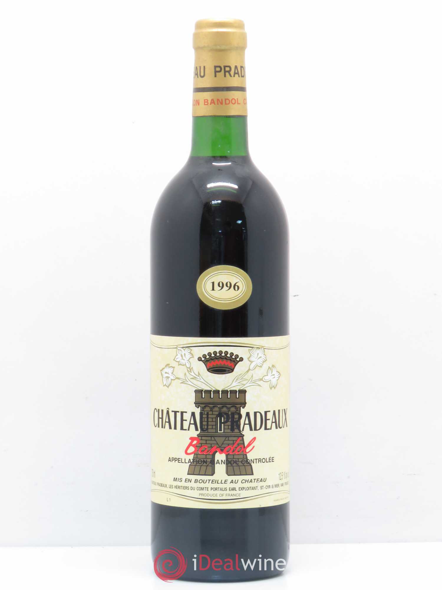 Bandol Château Pradeaux Famille Portalis 1996 - Lot de 1 bouteille - 0