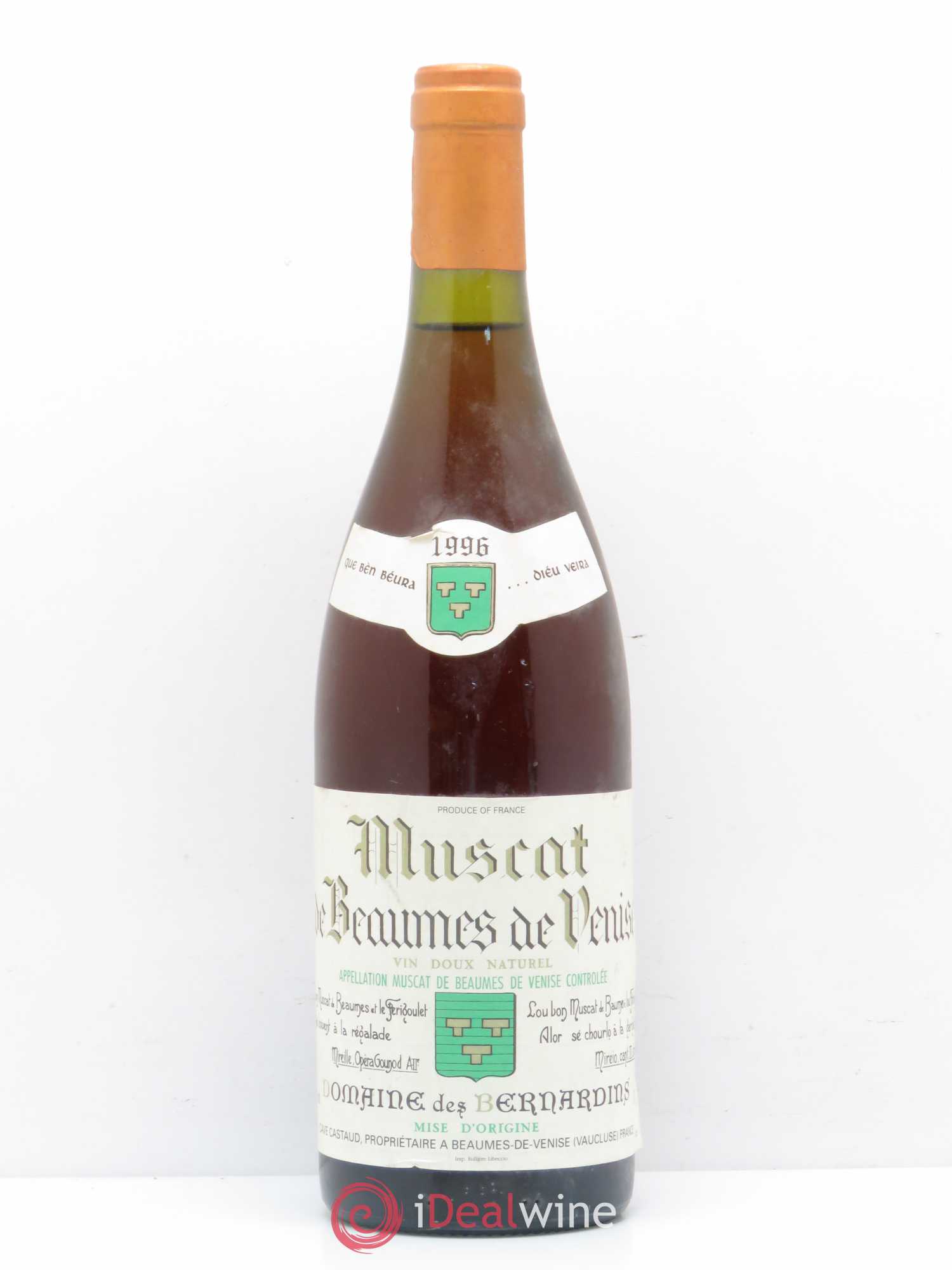 Divers Muscat de Beaume de Venise Domaine des Bernadins 1996 - Posten von 1 Flasche - 0