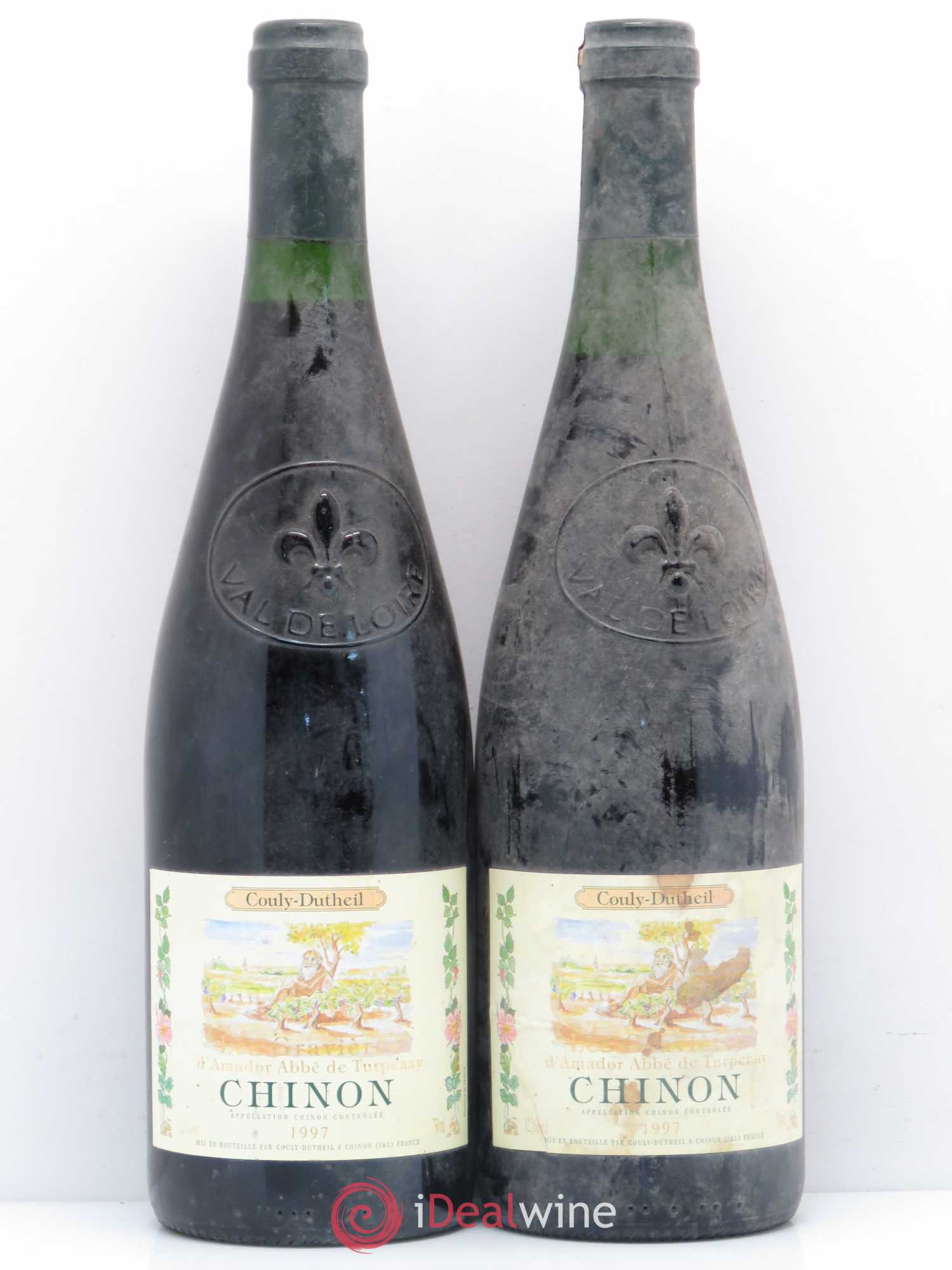 Chinon Les gravières d'Amador Abbé de Turpenay Couly-Dutheil (sans prix de réserve) 1997 - Posten von 2 Flaschen - 0