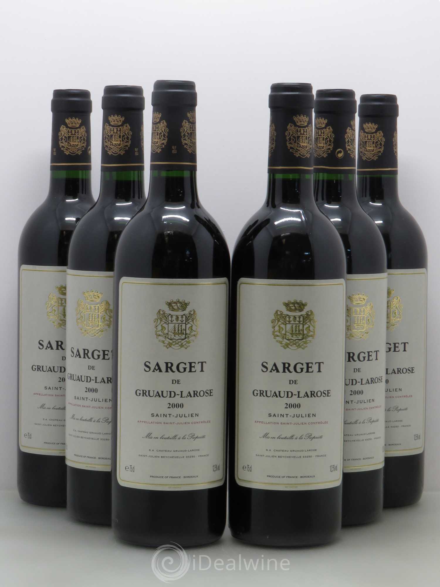 Sarget de Gruaud Larose Second Vin 2000 - Lot de 6 bouteilles - 0