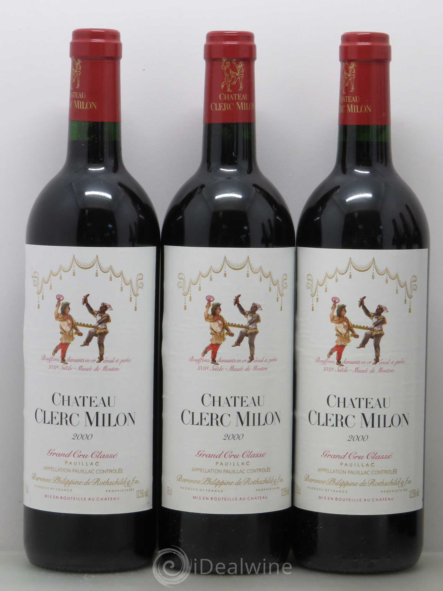 Château Clerc Milon 5ème Grand Cru Classé 2000 - Lot de 6 bouteilles - 1