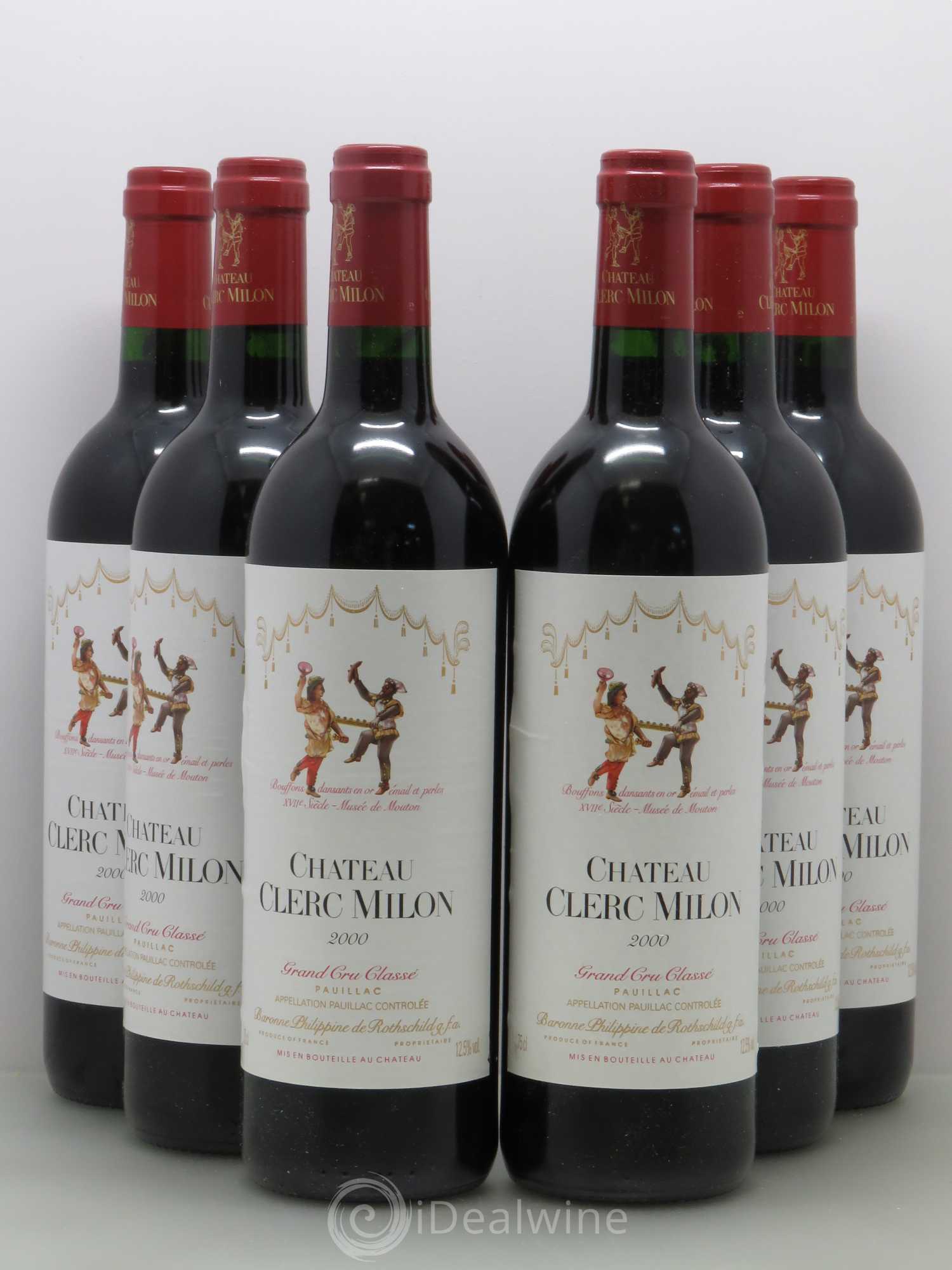 Château Clerc Milon 5ème Grand Cru Classé 2000 - Lot de 6 bouteilles - 0