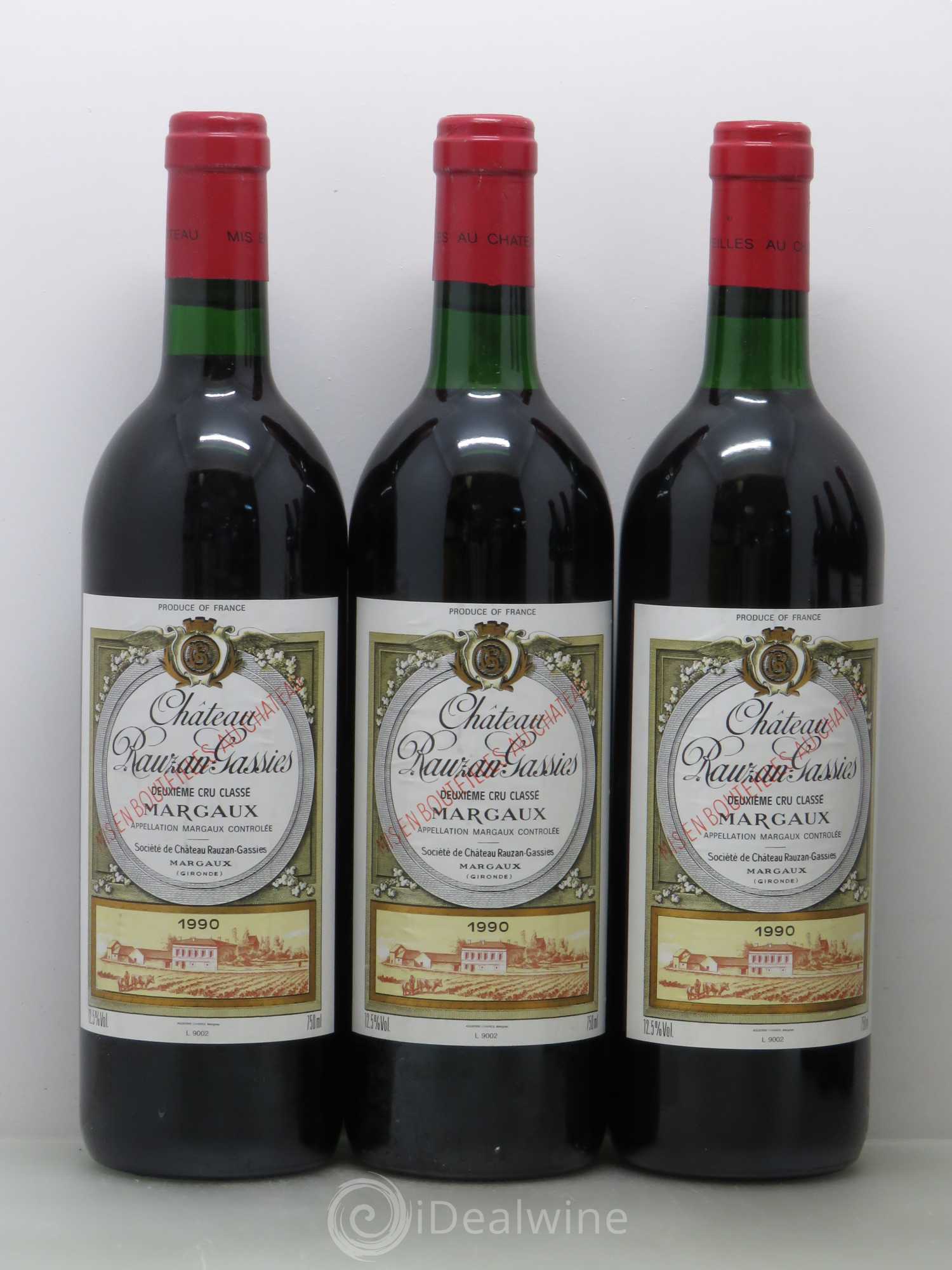Château Rauzan-Gassies 2ème Grand Cru Classé 1990 - Lot de 6 bouteilles - 1