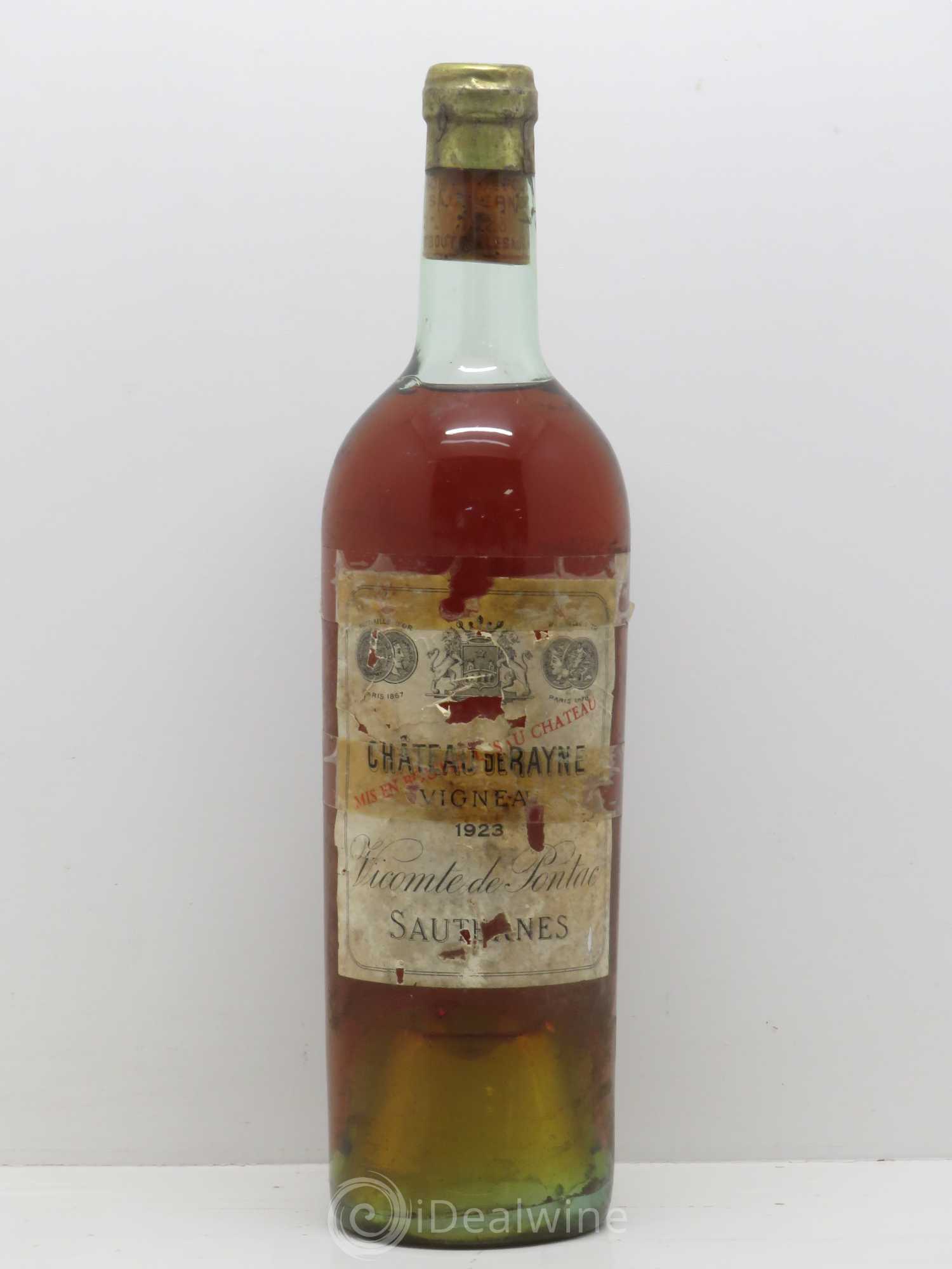 Château de Rayne Vigneau 1er Grand Cru Classé 1923 - Lotto di 1 bottiglia - 0