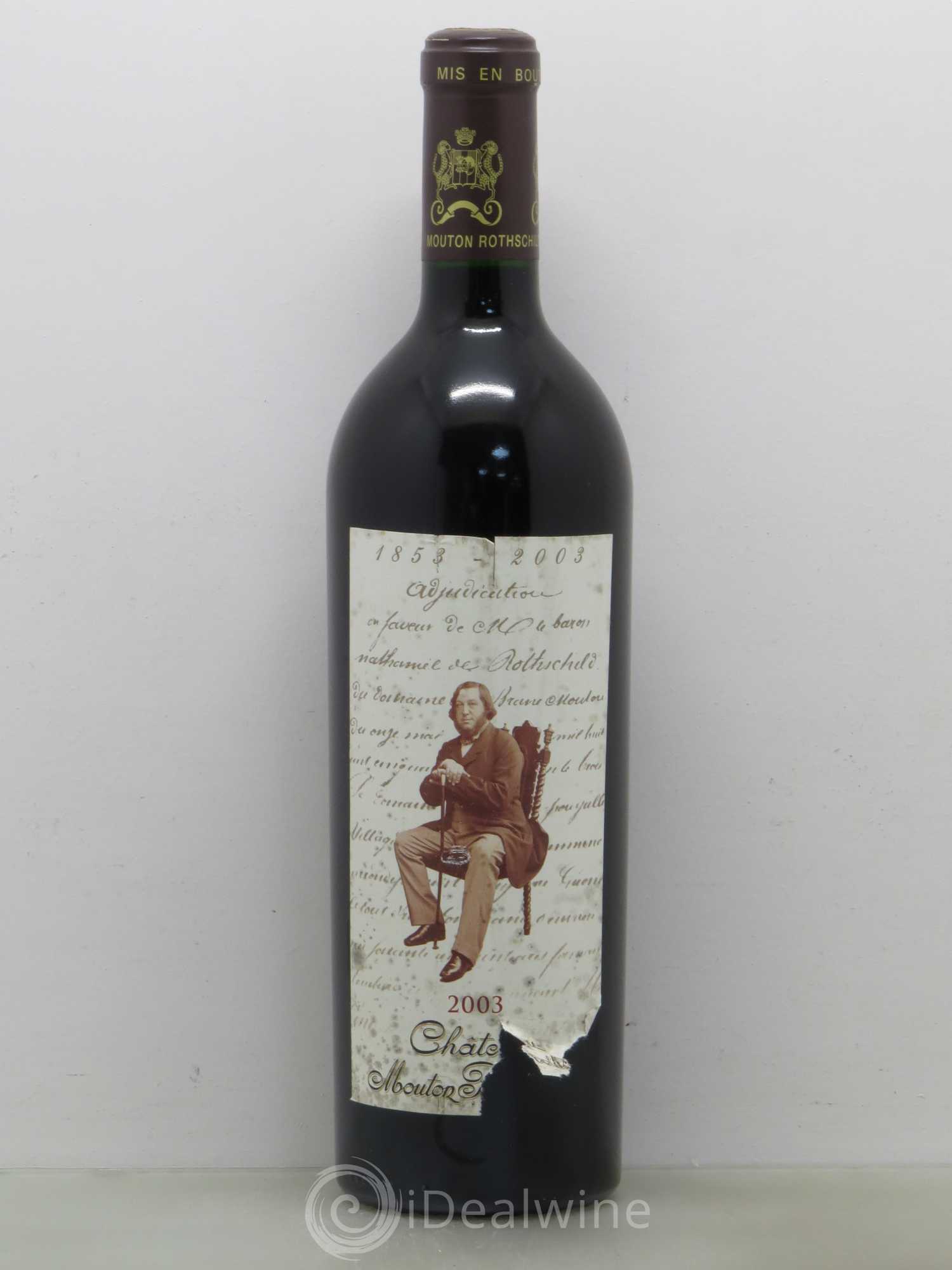 Château Mouton Rothschild 1er Grand Cru Classé 2003 - Lot de 1 bouteille - 0