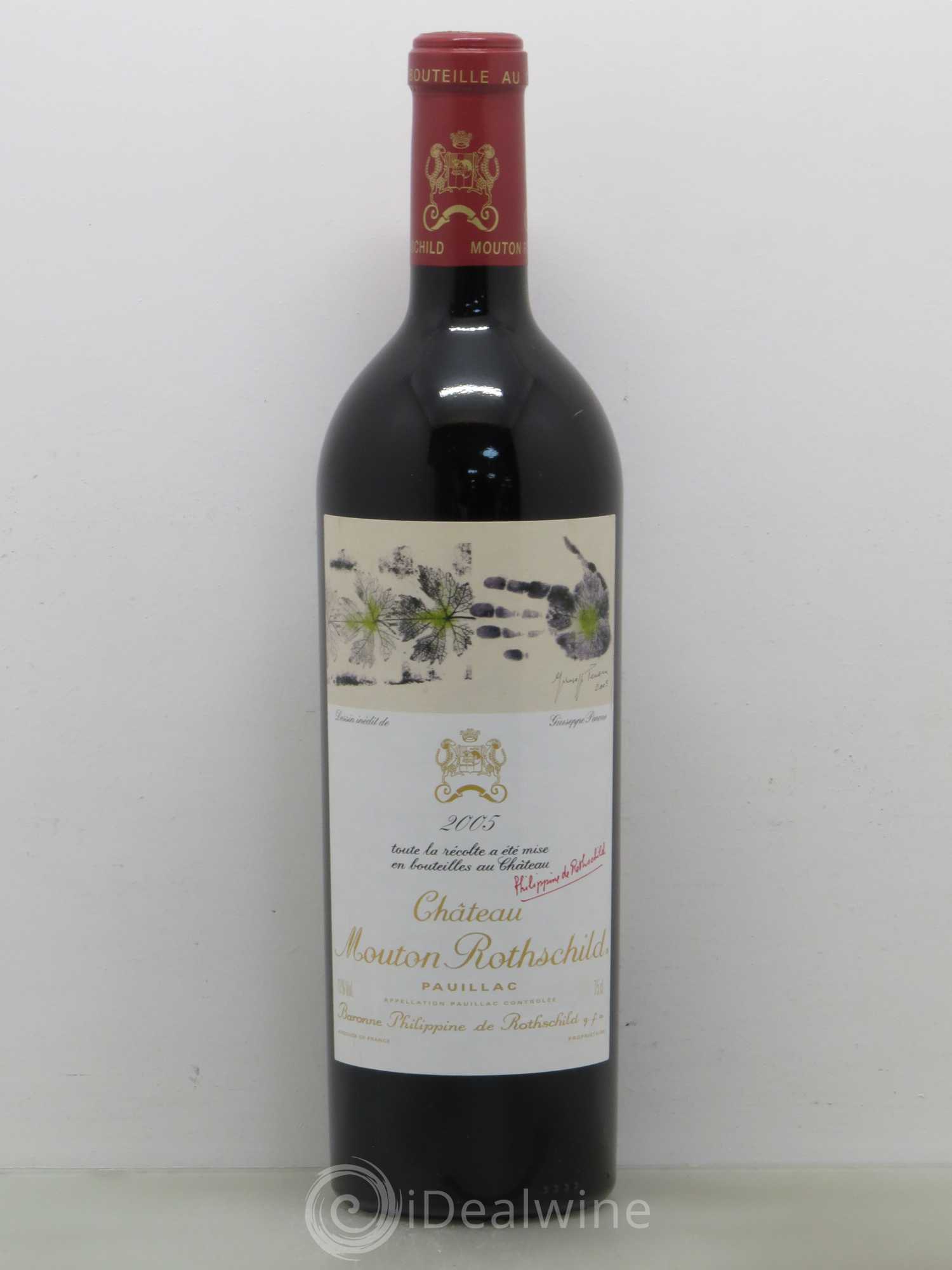 Château Mouton Rothschild 1er Grand Cru Classé 2005 - Lot de 1 bouteille - 0