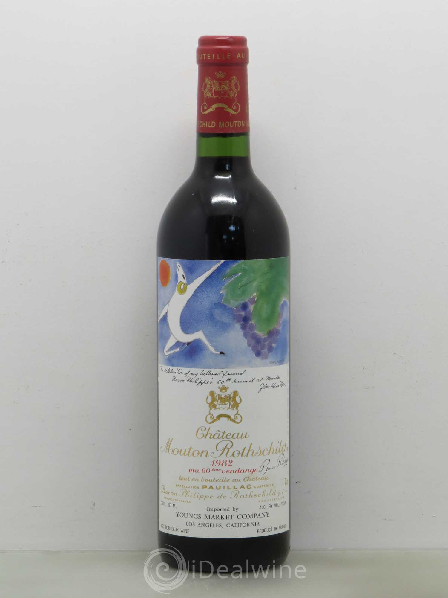 Château Mouton Rothschild 1er Grand Cru Classé 1982 - Lot de 1 bouteille - 0