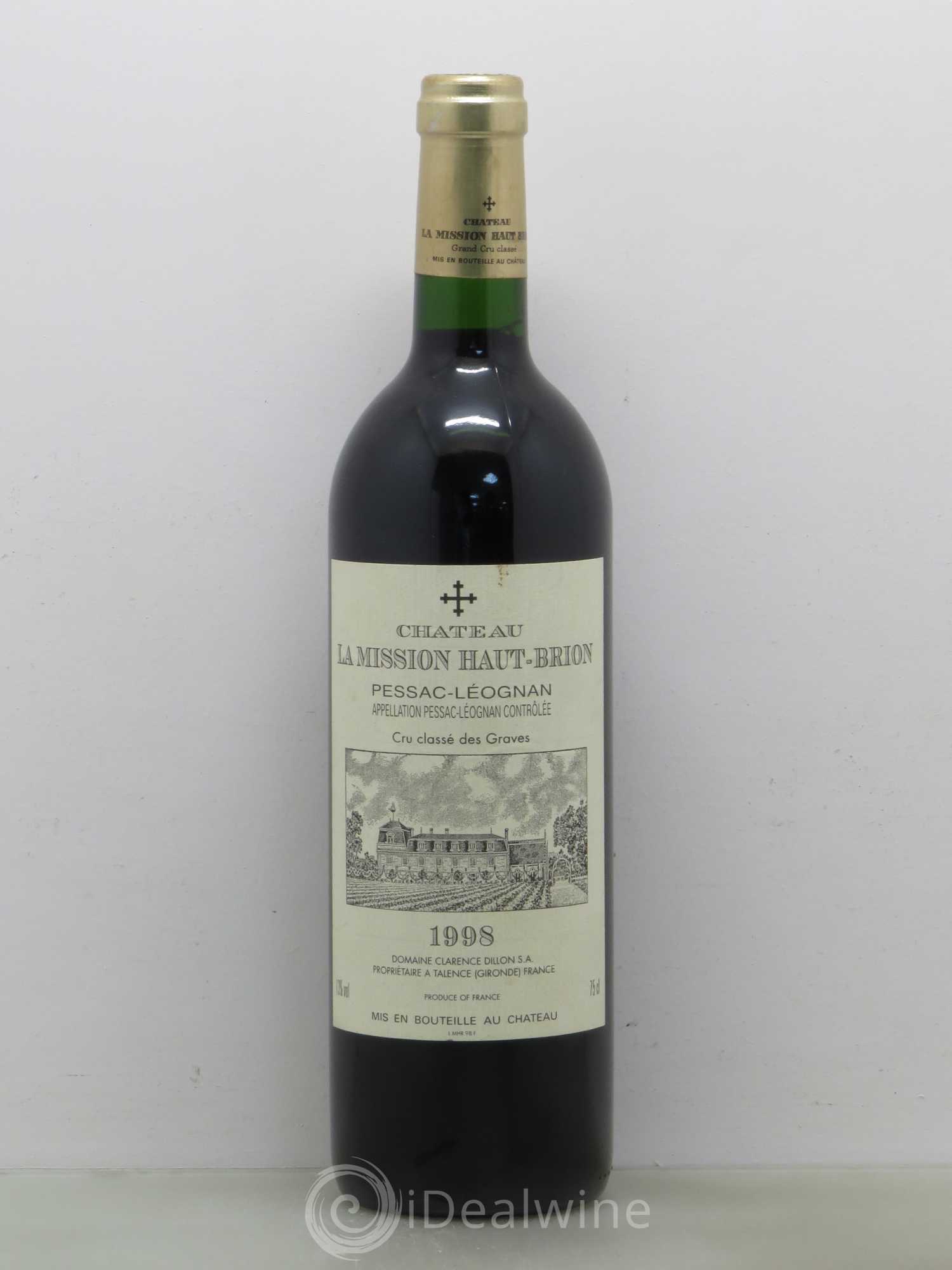 Château la Mission Haut-Brion Cru Classé de Graves 1998 - Lot de 1 bouteille - 0