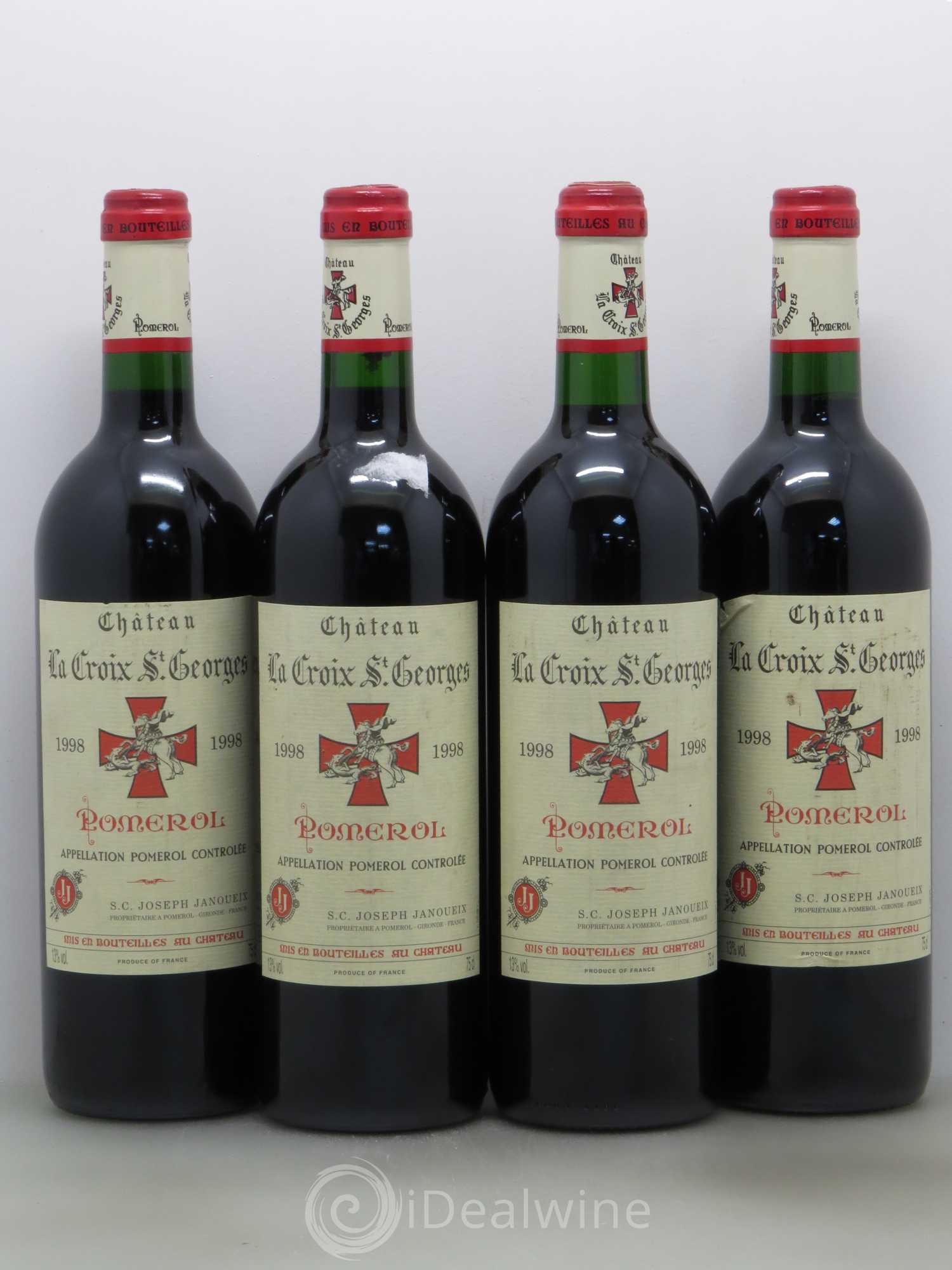 Château la Croix Saint-Georges 1998 - Lot de 4 bouteilles - 0