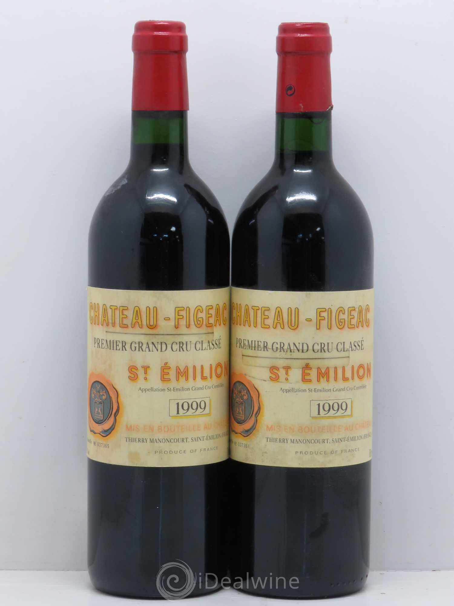 Château Figeac 1er Grand Cru Classé A 1999 - Lot de 2 bouteilles - 0