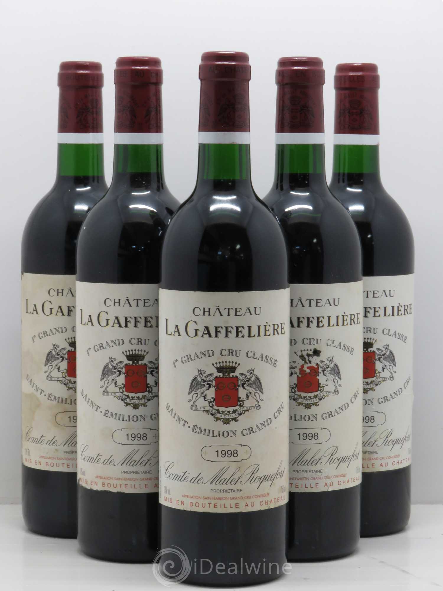 Château la Gaffelière 1er Grand Cru Classé B 1998 - Lot de 5 bouteilles - 0