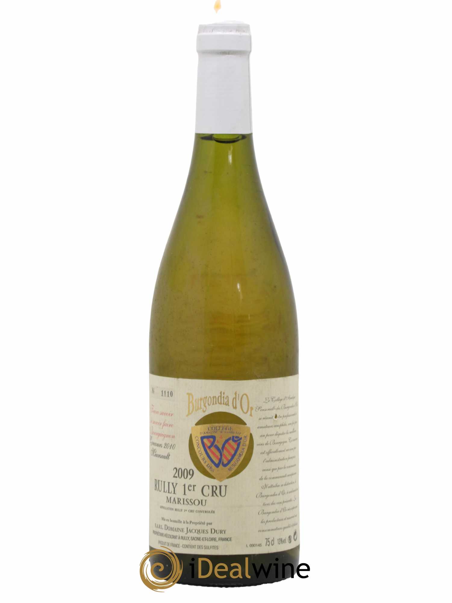 Rully 1er Cru Marissou Domaine Jacques Dury 2009 - Lot de 1 bouteille - 0