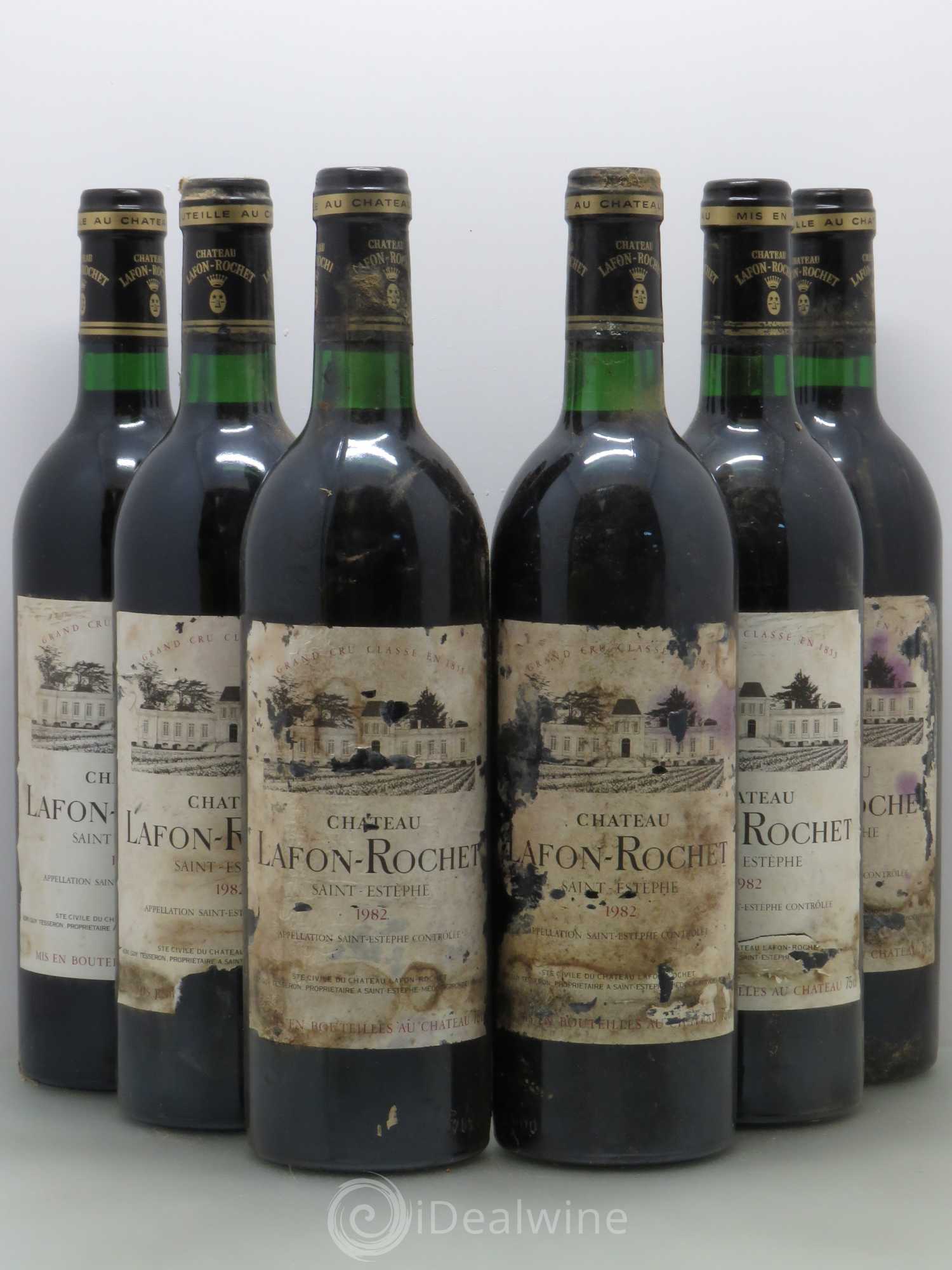 Château Lafon Rochet 4ème Grand Cru Classé 1982 - Lot de 6 bouteilles - 0