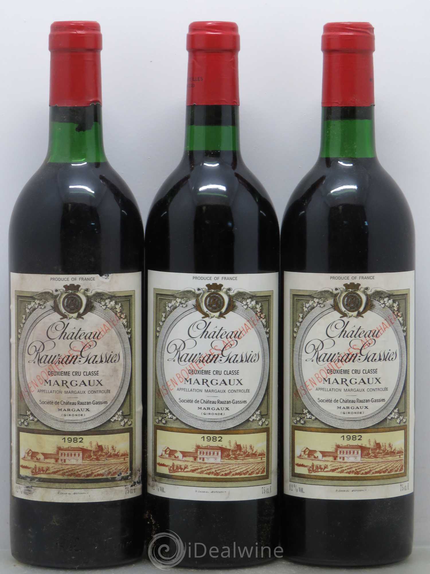Château Rauzan-Gassies 2ème Grand Cru Classé 1982 - Lot de 12 bouteilles - 3