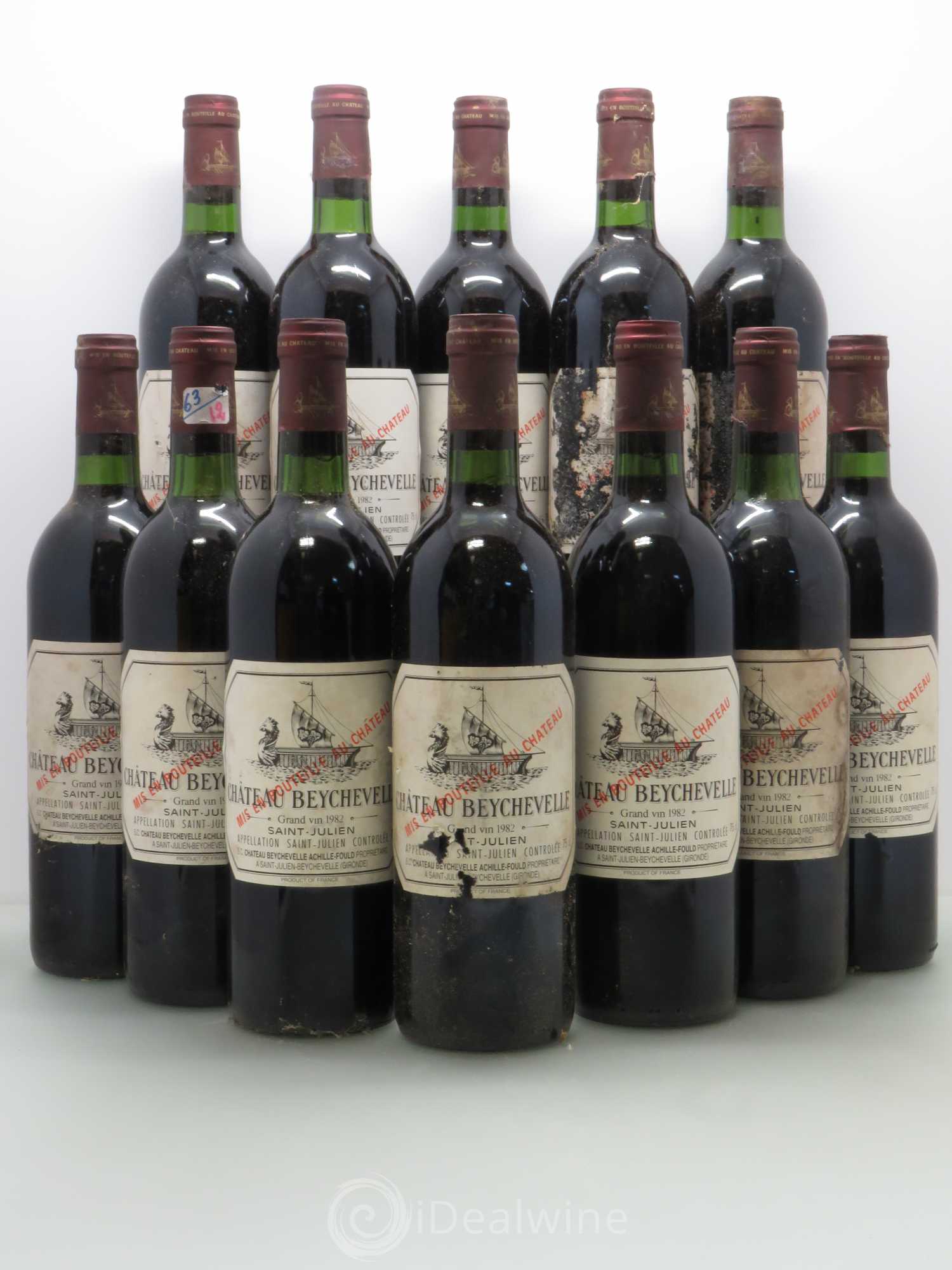 Château Beychevelle 4ème Grand Cru Classé 1982 - Lot de 12 bouteilles - 0