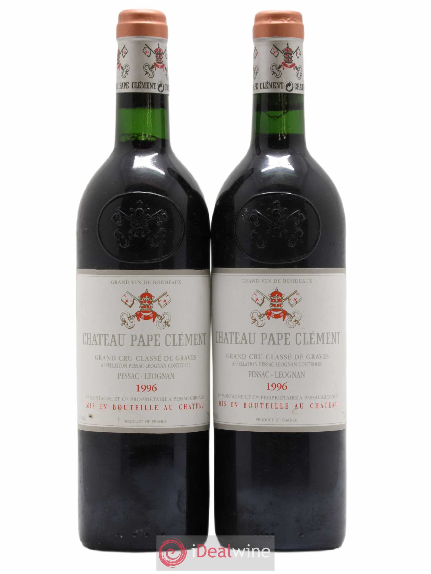 Château Pape Clément Cru Classé de Graves 1996 - Lot de 2 bouteilles - 0