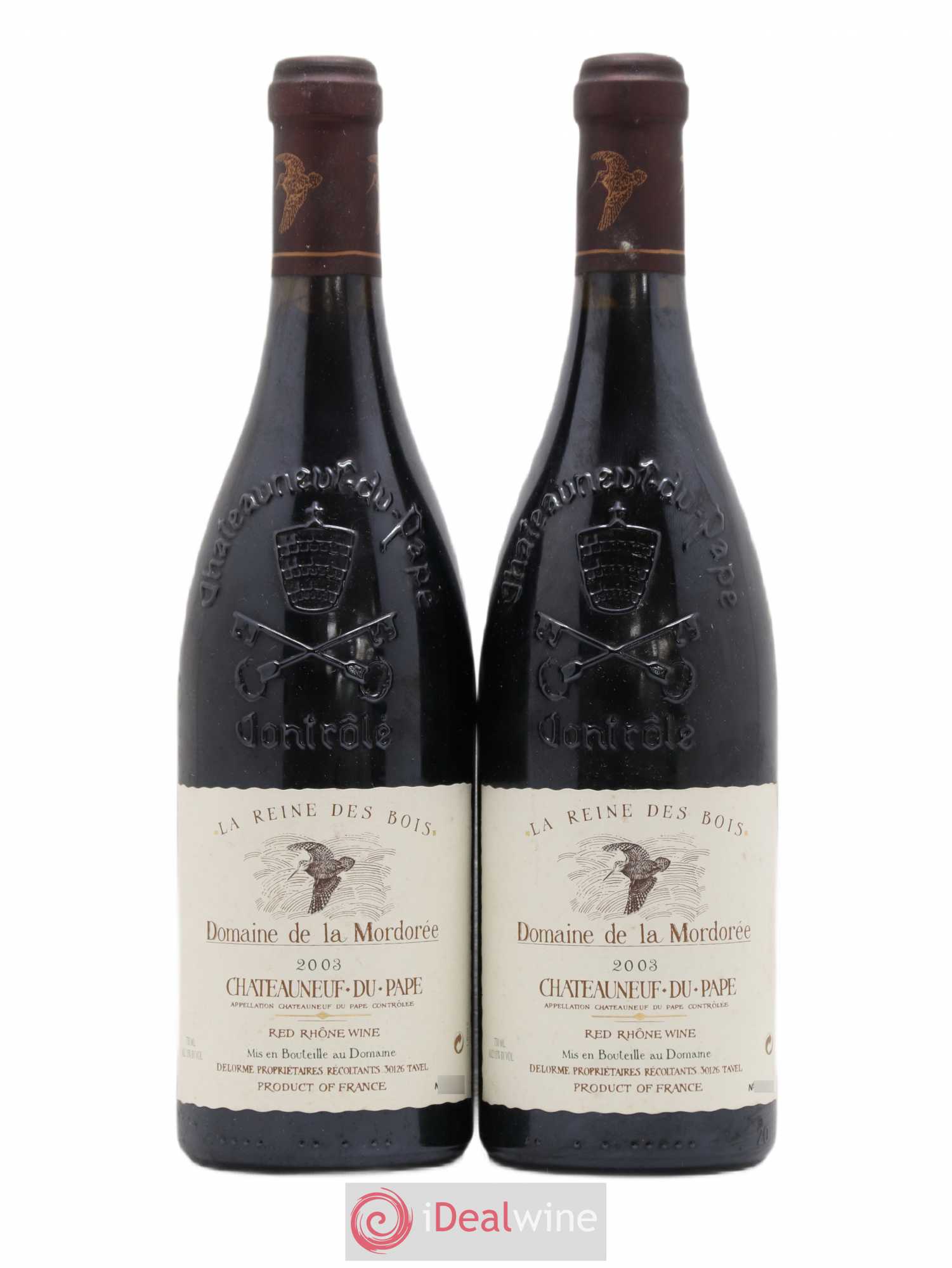 Châteauneuf-du-Pape Cuvée de la Reine des Bois La Mordorée (Domaine de) 2003 - Lot de 2 bouteilles - 0