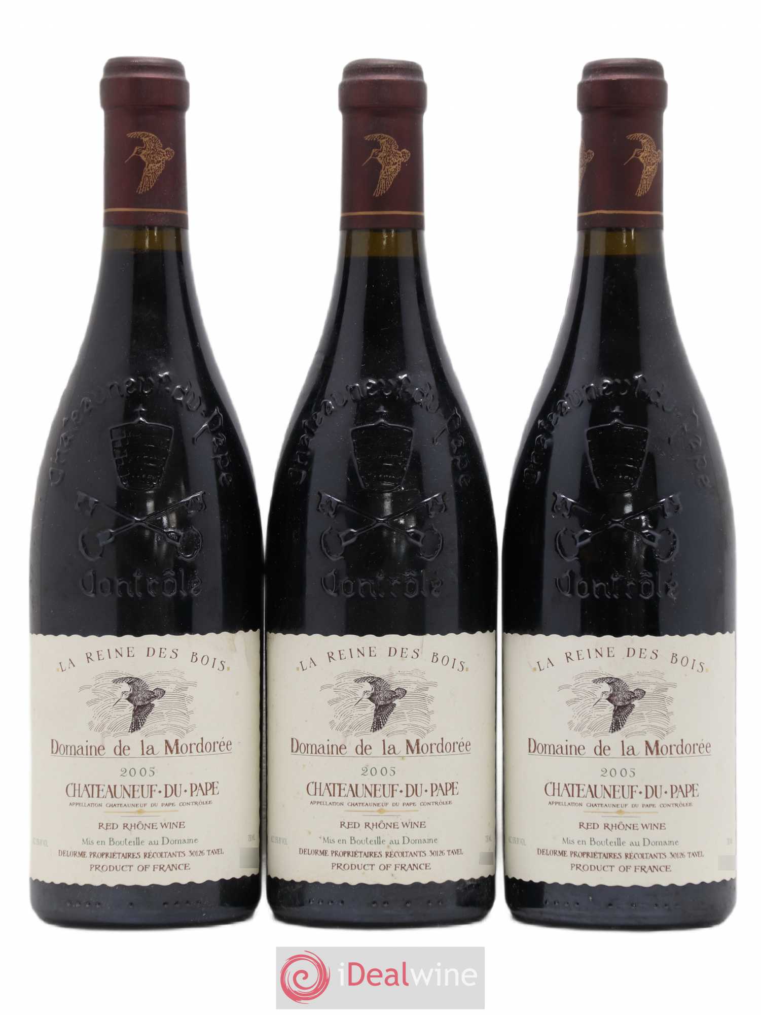 Châteauneuf-du-Pape Cuvée de la Reine des Bois La Mordorée (Domaine de) 2005 - Lot de 3 bouteilles - 0