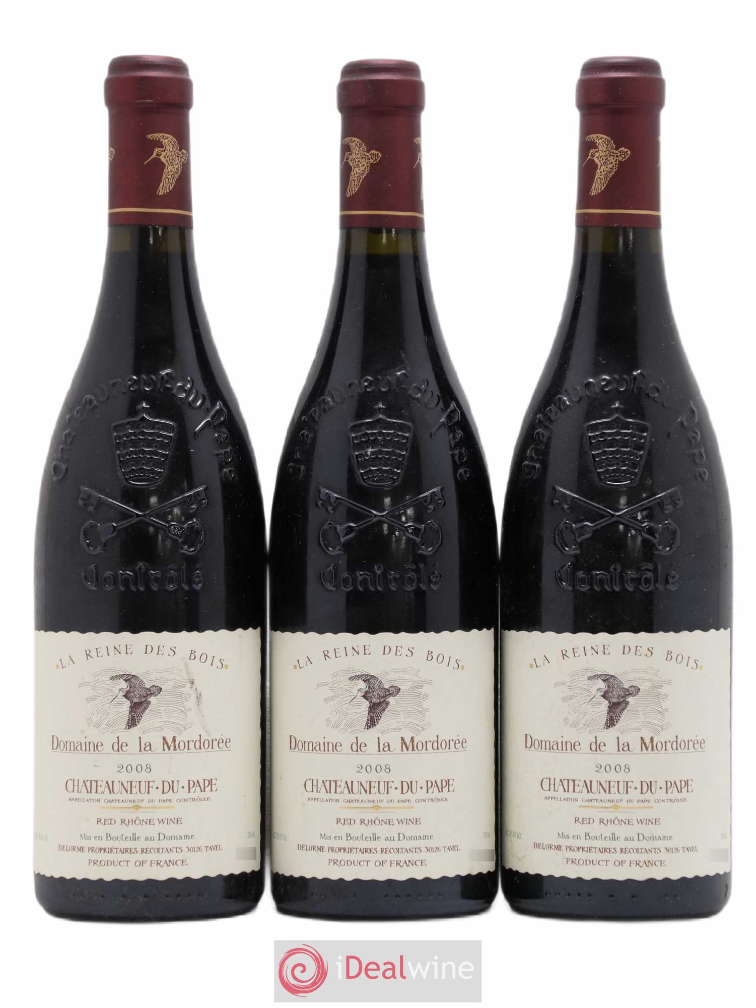 Châteauneuf-du-Pape Cuvée de la Reine des Bois La Mordorée (Domaine de) 2008 - Lot de 3 bouteilles - 0