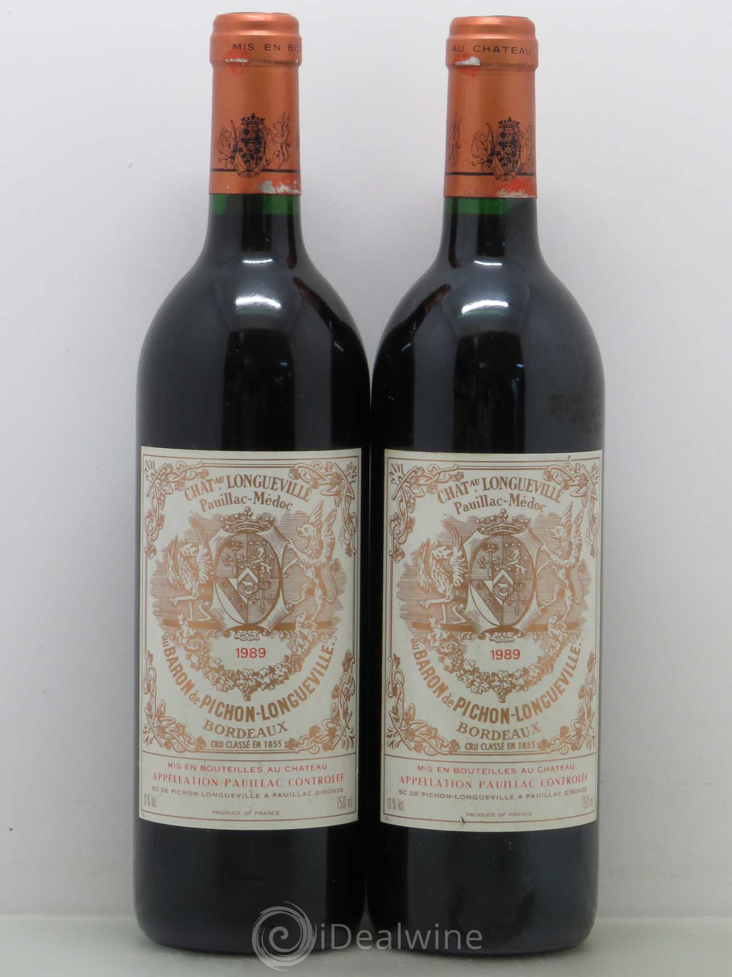 Pichon Longueville Baron 2ème Grand Cru Classé 1989 - Lot de 2 bouteilles - 0