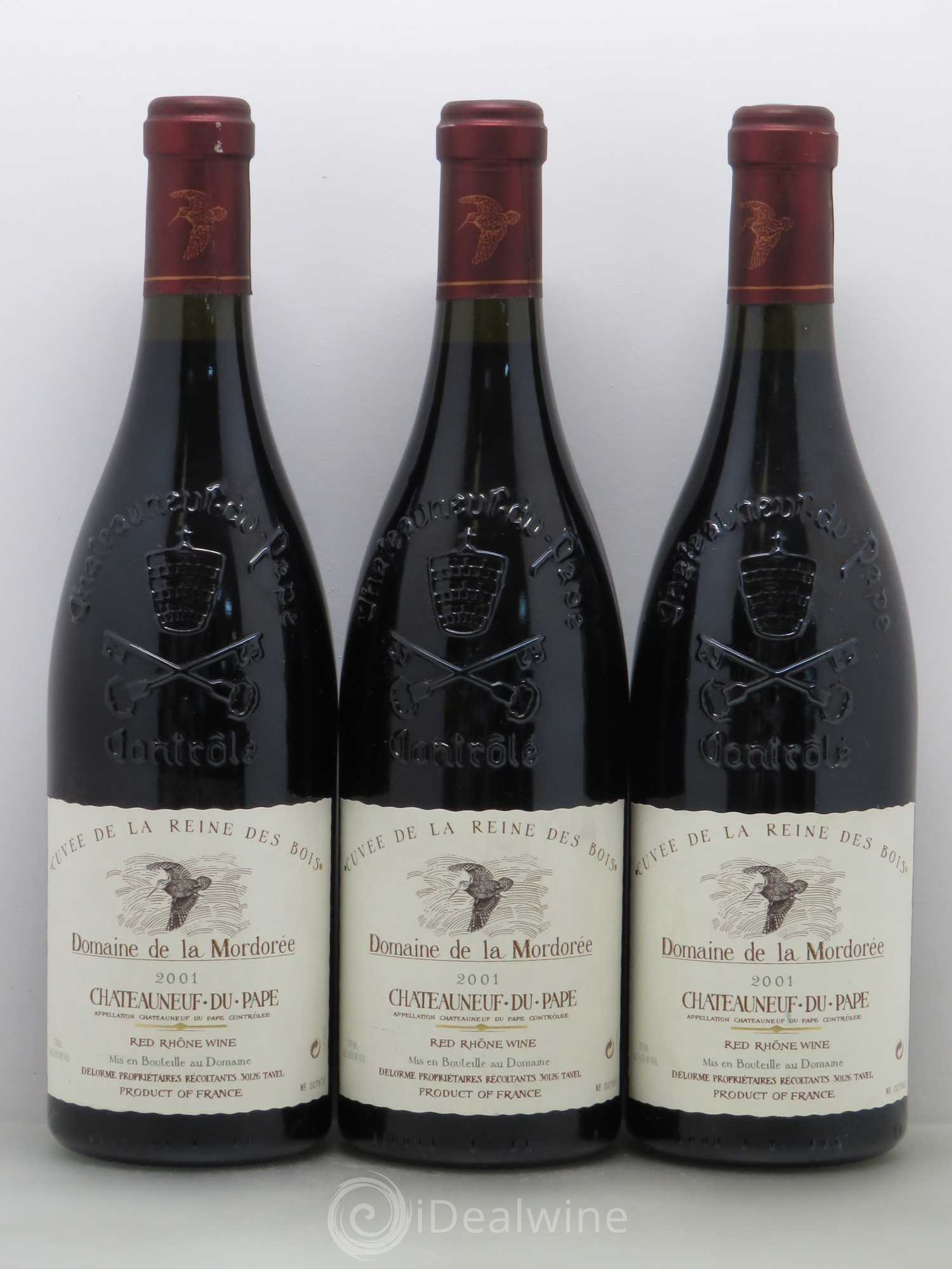 Châteauneuf-du-Pape Cuvée de la Reine des Bois La Mordorée (Domaine de) 2001 - Lot de 3 bouteilles - 0