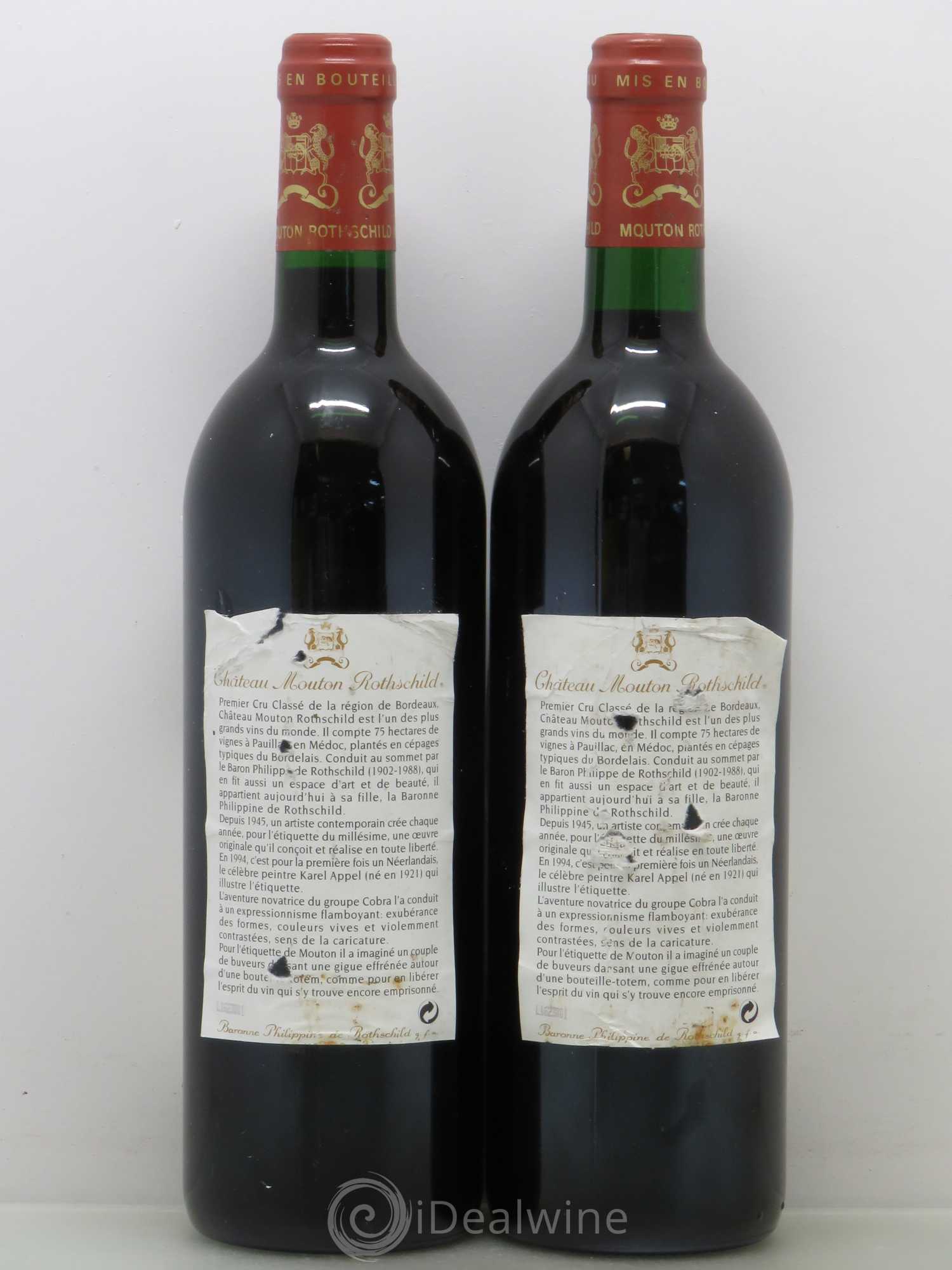 Château Mouton Rothschild 1er Grand Cru Classé 1994 - Lot de 2 bouteilles - 1
