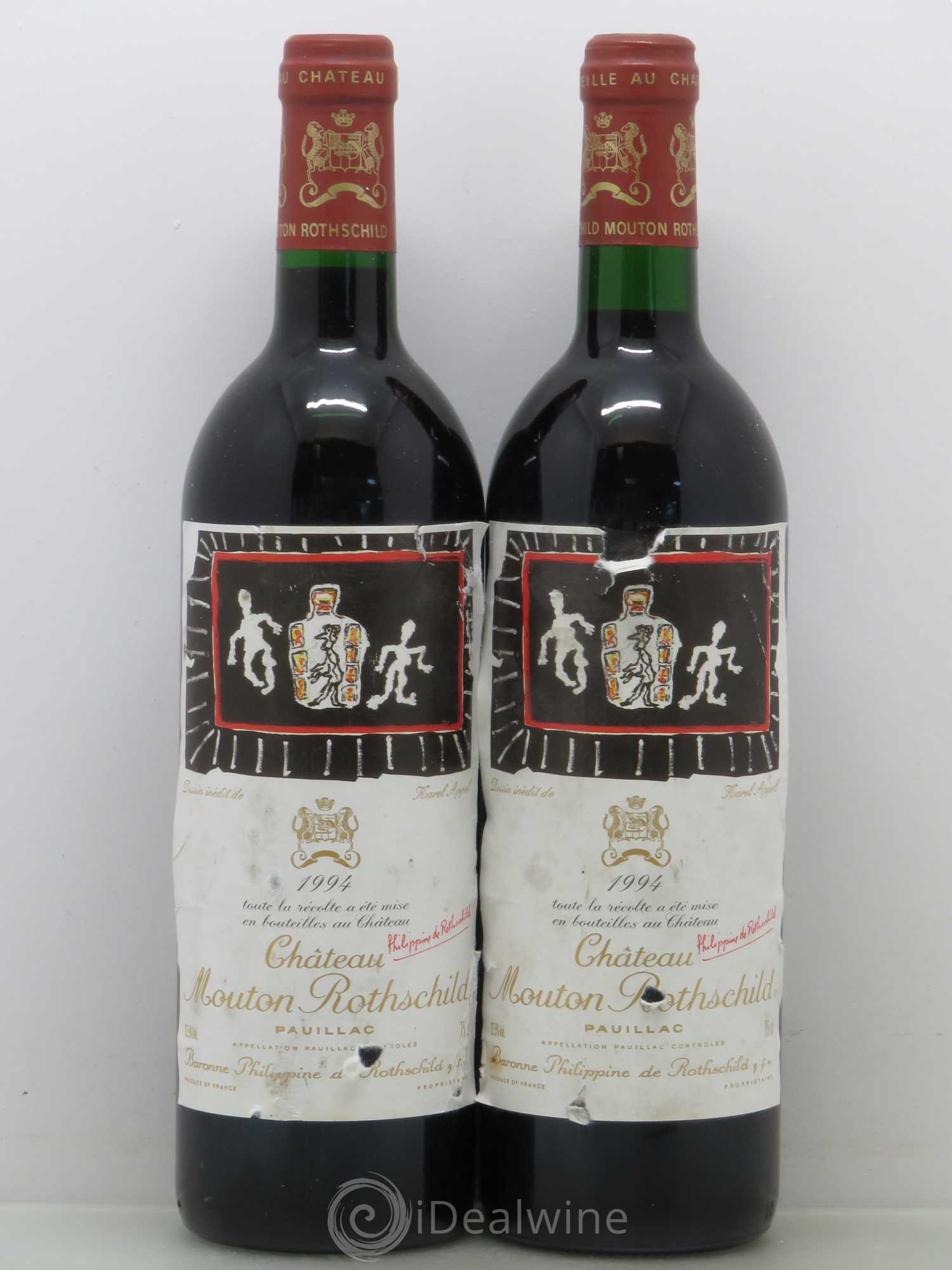 Château Mouton Rothschild 1er Grand Cru Classé 1994 - Lot de 2 bouteilles - 0