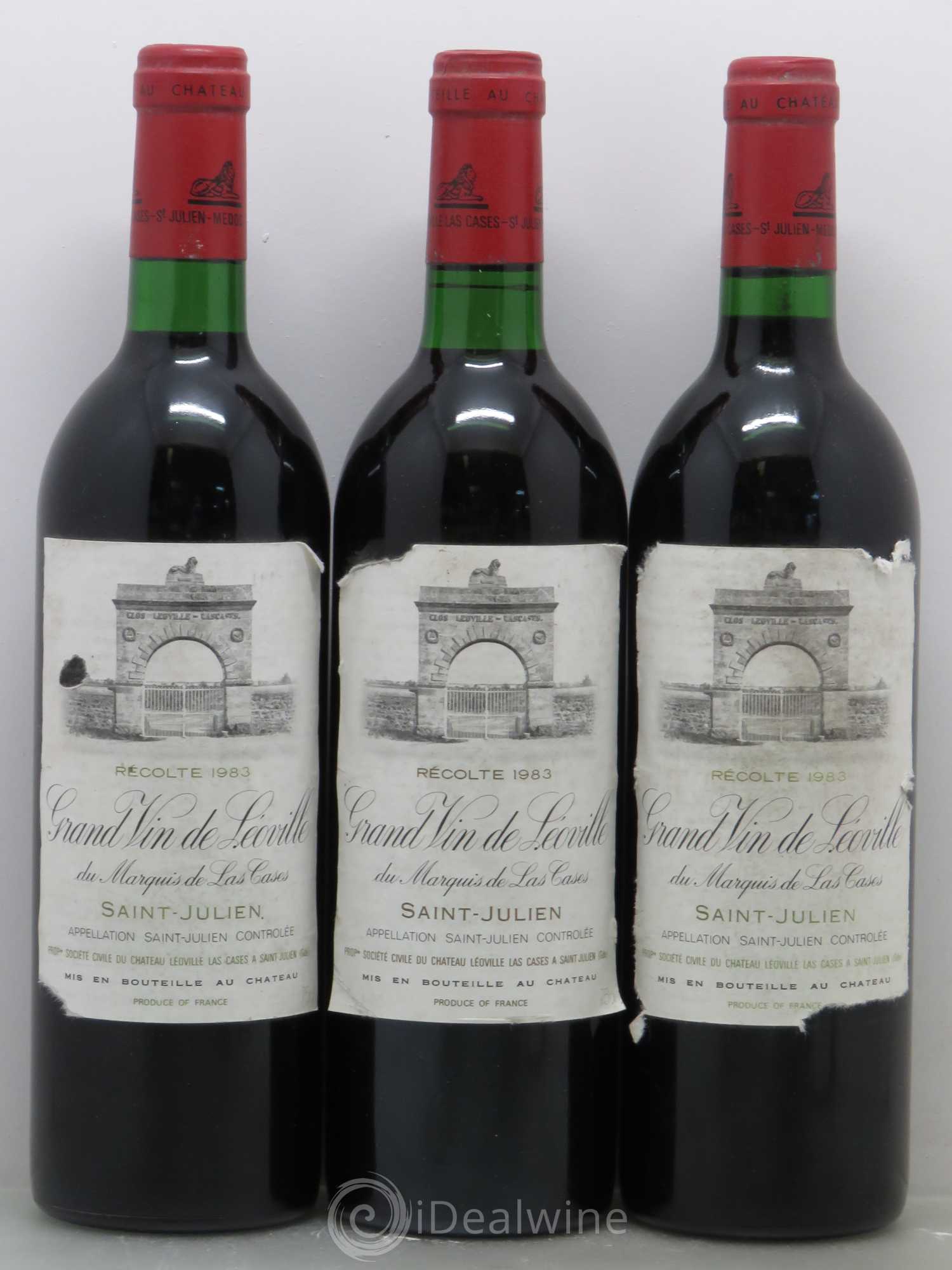 Château Léoville Las Cases 2ème Grand Cru Classé 1983 - Lot de 3 bouteilles - 0