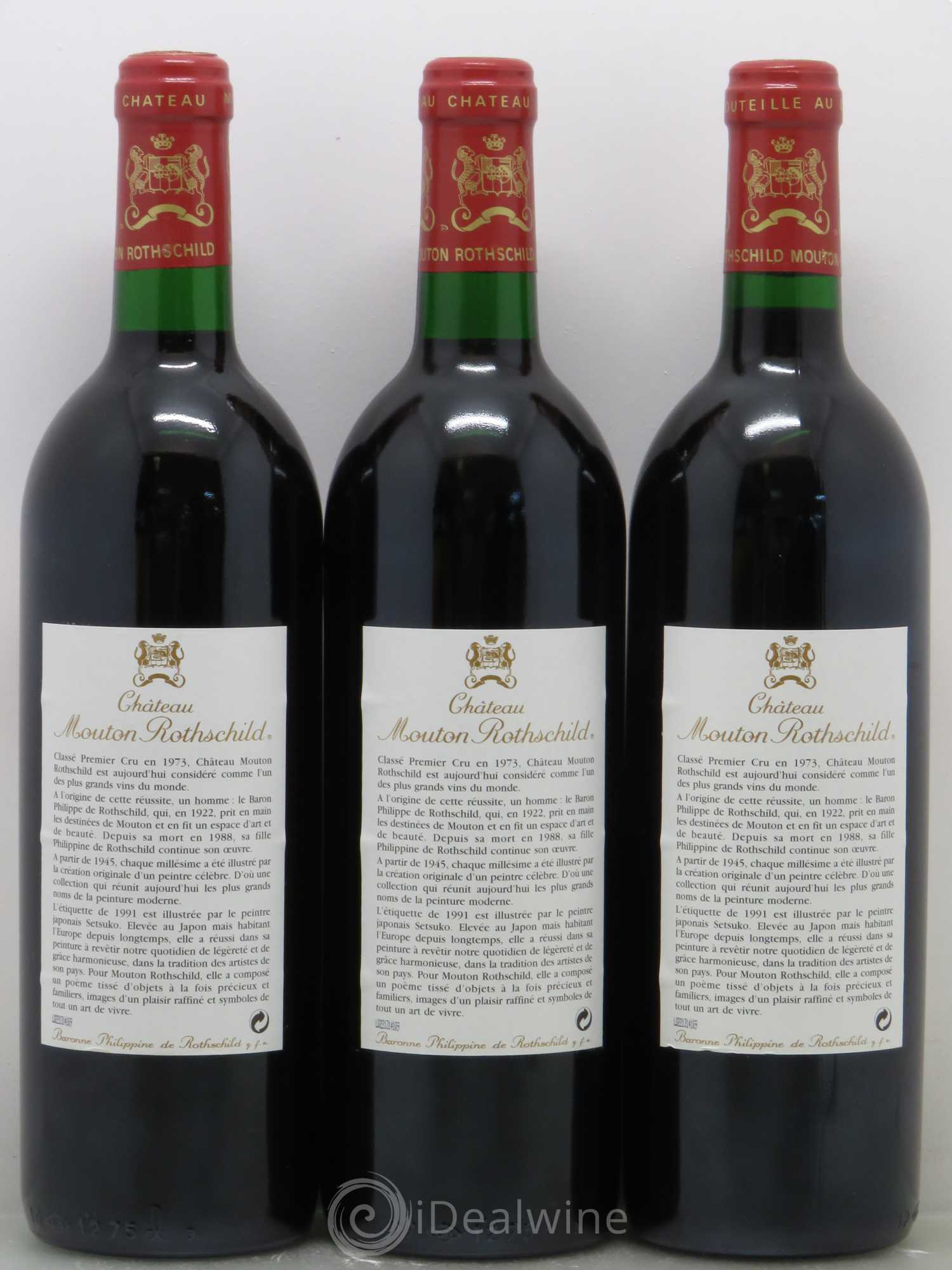 Château Mouton Rothschild 1er Grand Cru Classé 1991 - Lot de 12 bouteilles - 4