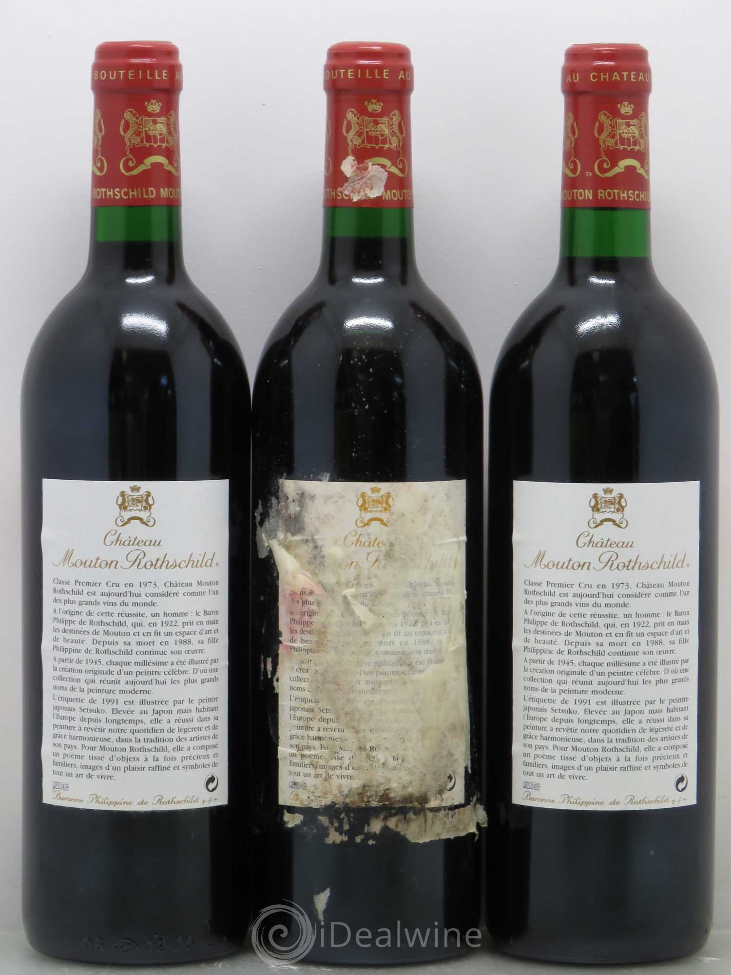 Château Mouton Rothschild 1er Grand Cru Classé 1991 - Lot de 12 bouteilles - 8