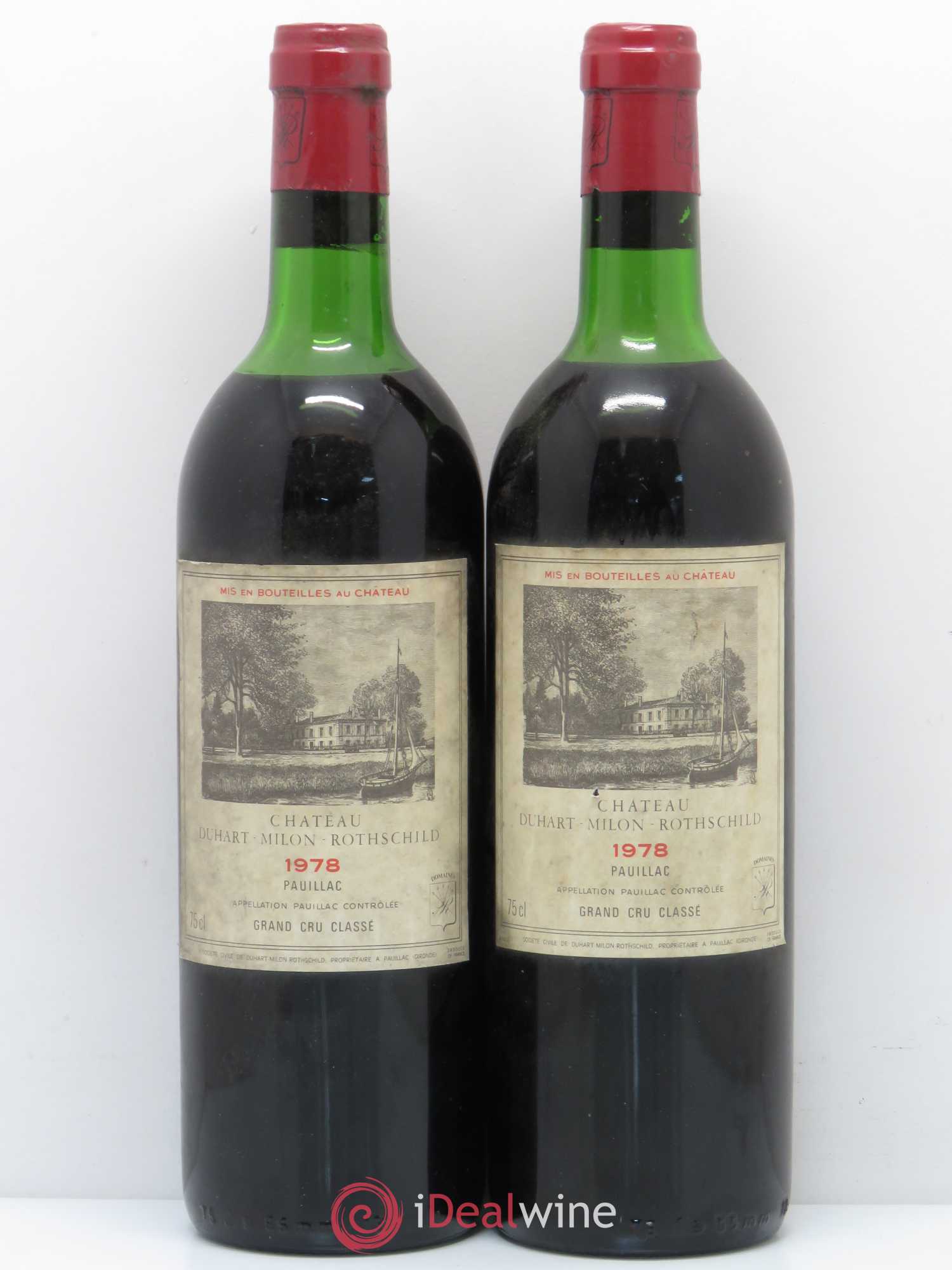 Château Duhart-Milon 4ème Grand Cru Classé 1978 - Lot de 2 bouteilles - 0