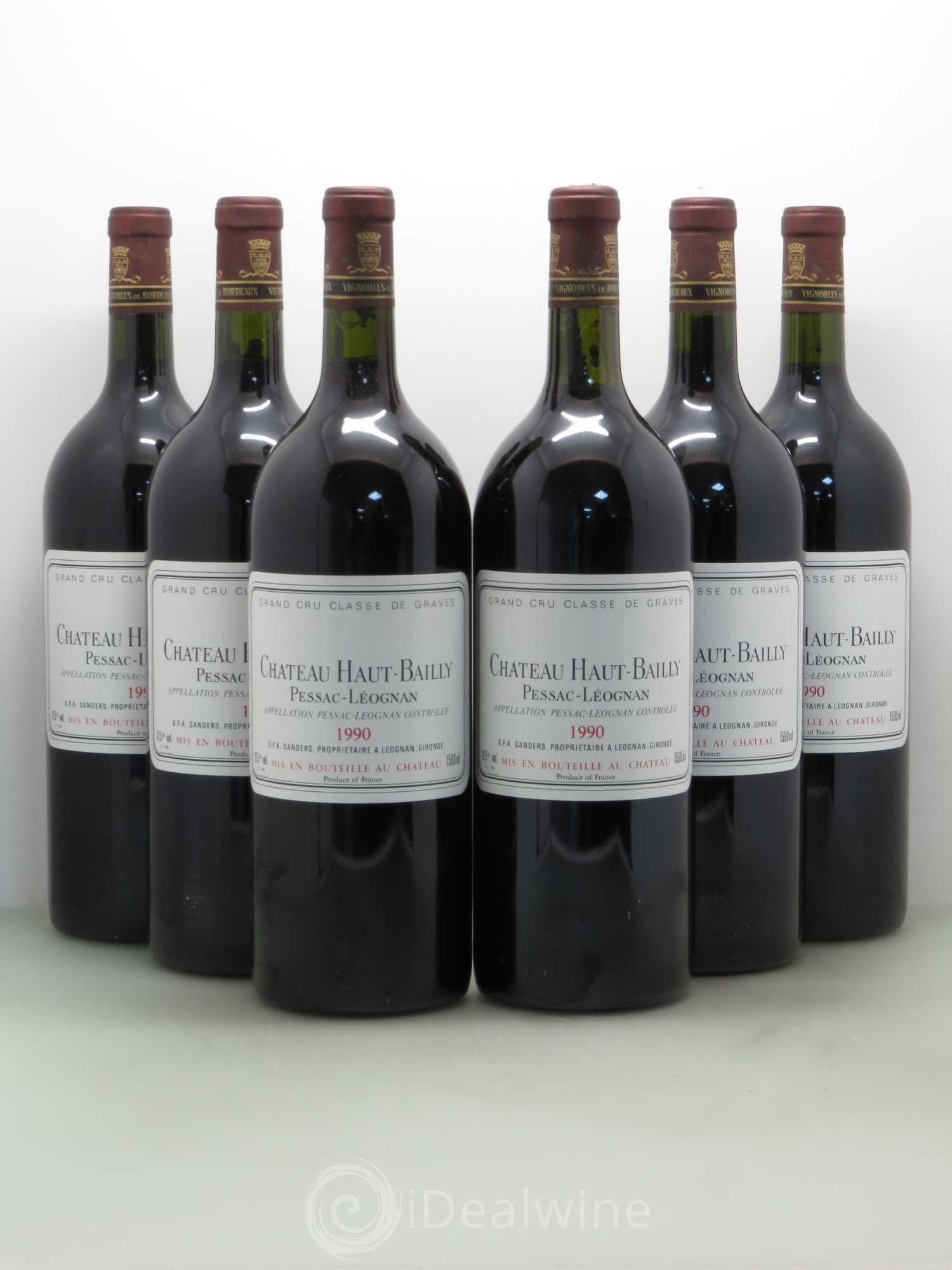 Château Haut-Bailly Cru Classé de Graves 1990 - Lot de 6 magnums - 0