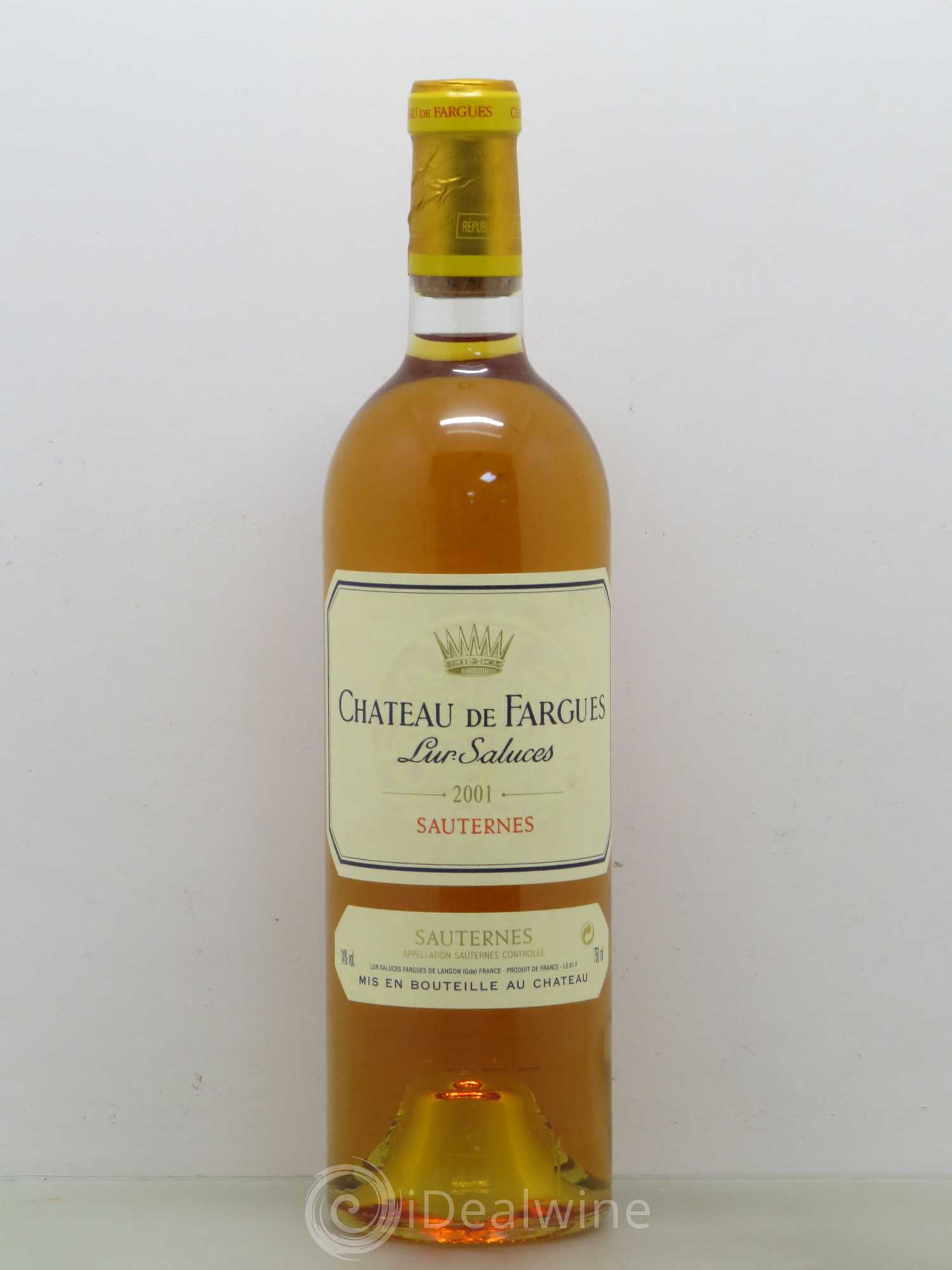 Château de Fargues (senza prezzo di riserva) 2001 - Lotto di 1 bottiglia - 0