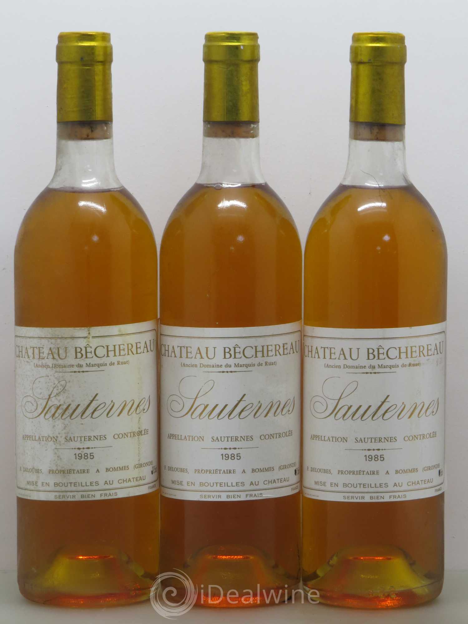 Sauternes Château Bechereau (sans prix de réserve) 1985 - Lot de 6 bouteilles - 1