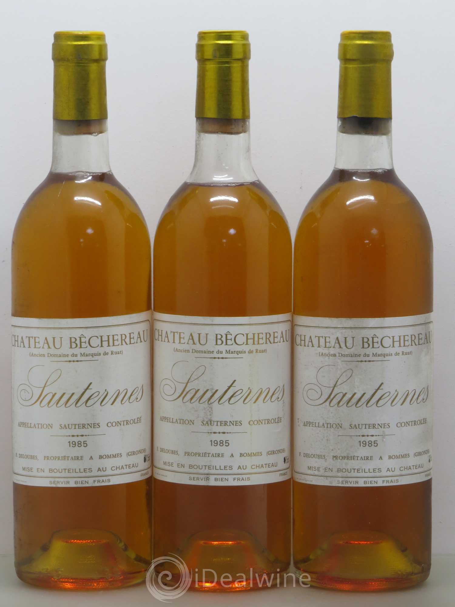Sauternes Château Bechereau (sans prix de réserve) 1985 - Lotto di 3 bottiglie - 0