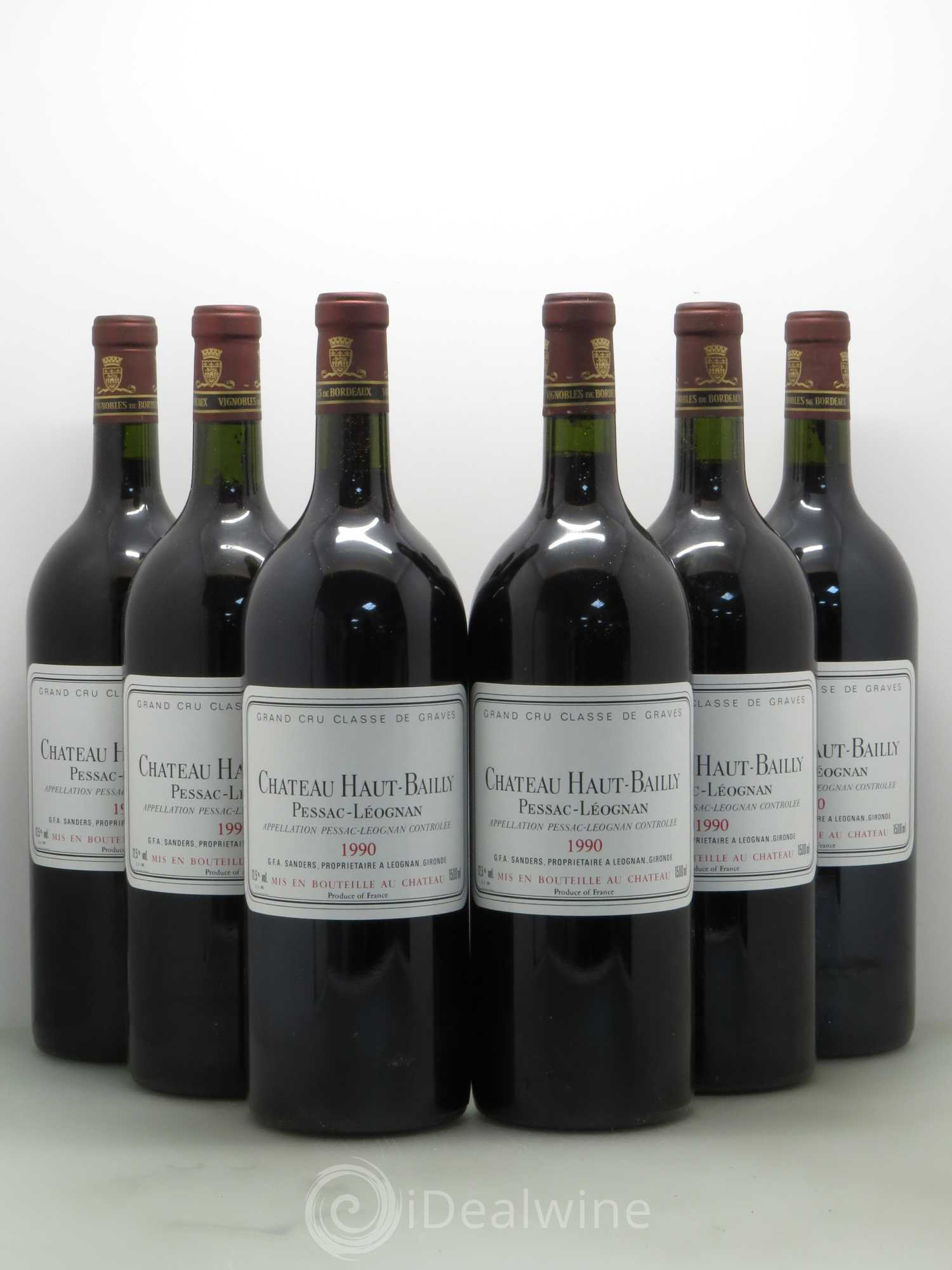 Château Haut-Bailly Cru Classé de Graves 1990 - Lot de 6 magnums - 0