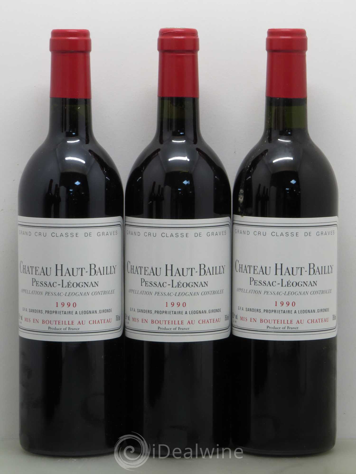 Château Haut-Bailly Cru Classé de Graves 1990 - Lot de 12 bouteilles - 1