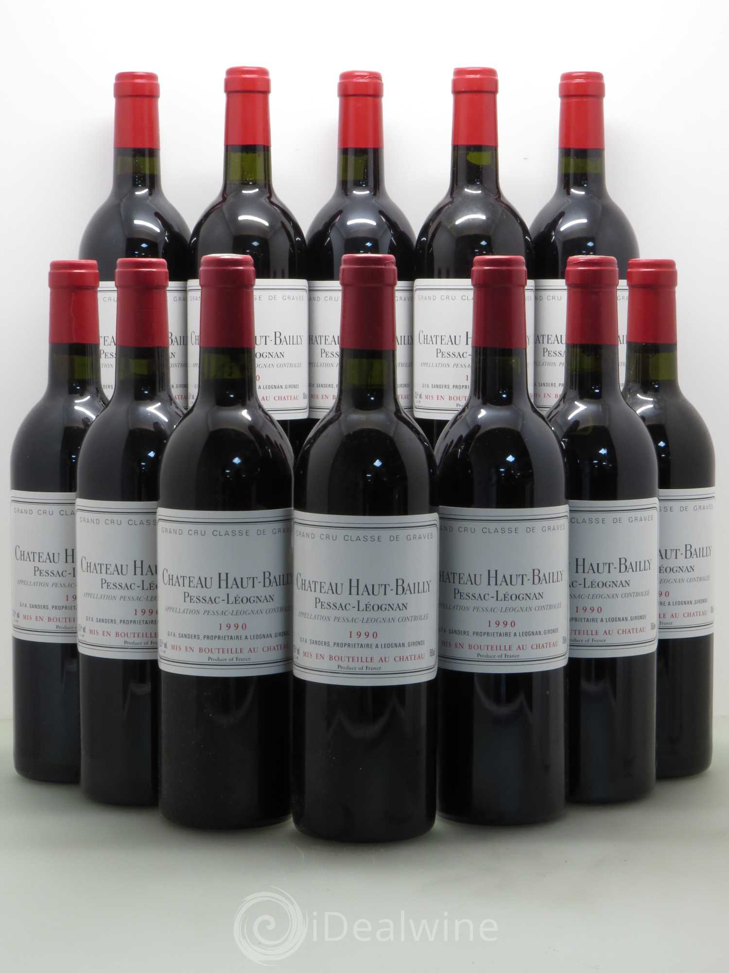 Château Haut-Bailly Cru Classé de Graves 1990 - Lot de 12 bouteilles - 0