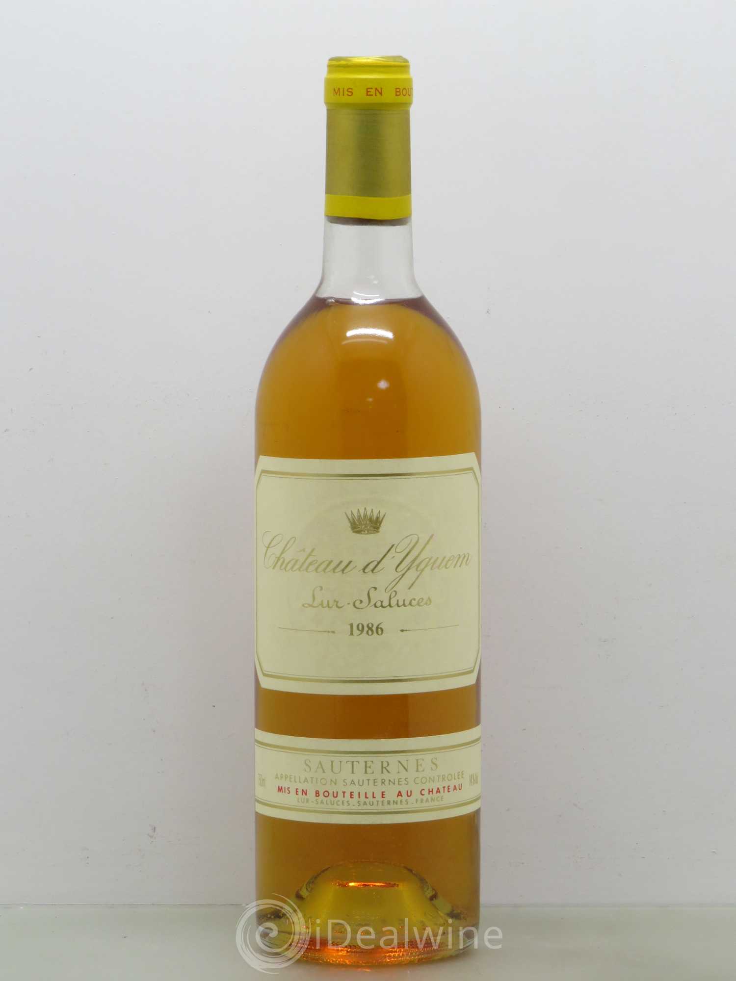 Château d' Yquem 1er Cru Classé Supérieur 1986 - Lot de 1 bouteille - 0