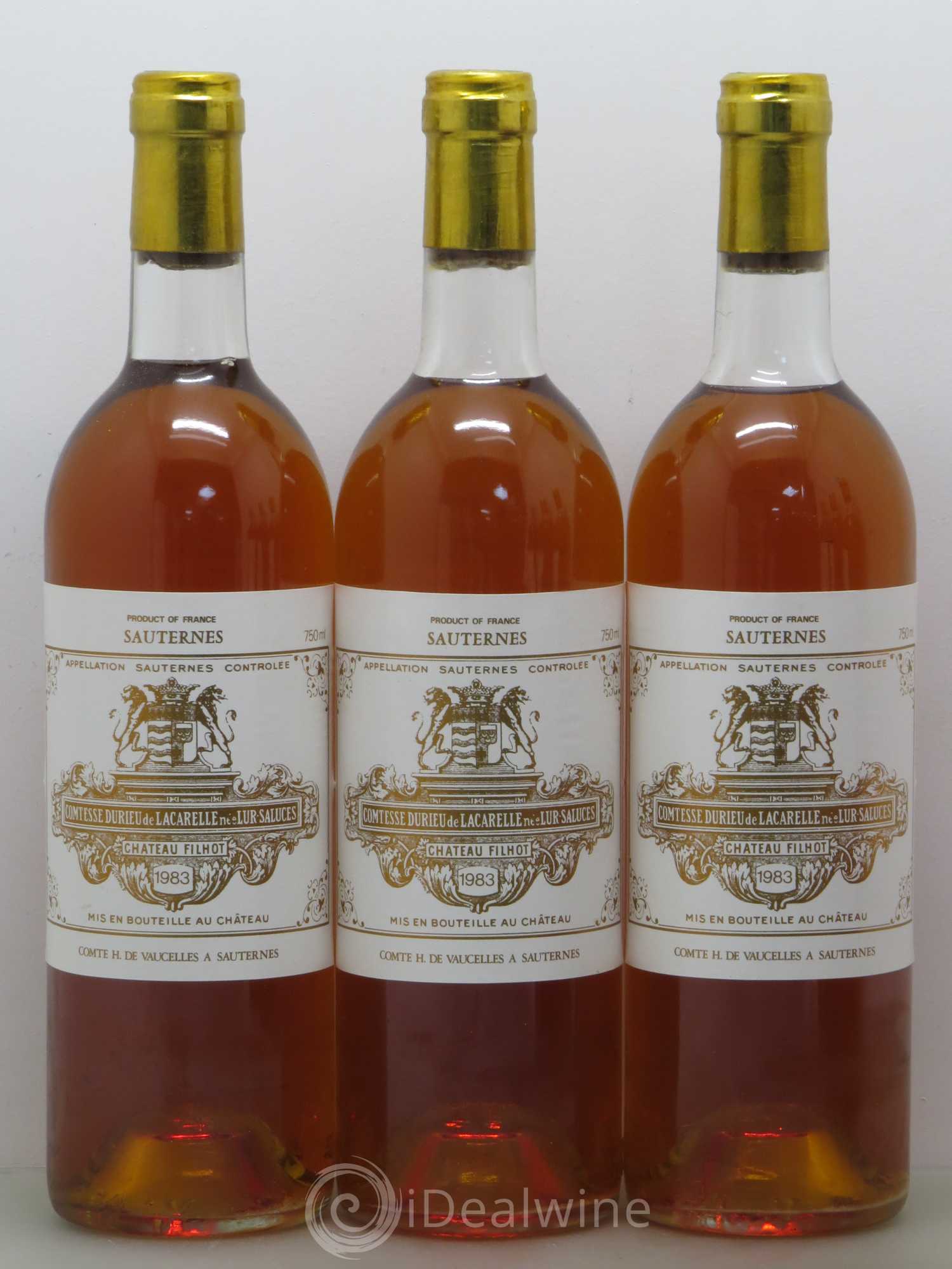 Château Filhot 2ème Grand Cru Classé 1983 - Lotto di 12 bottiglie - 2