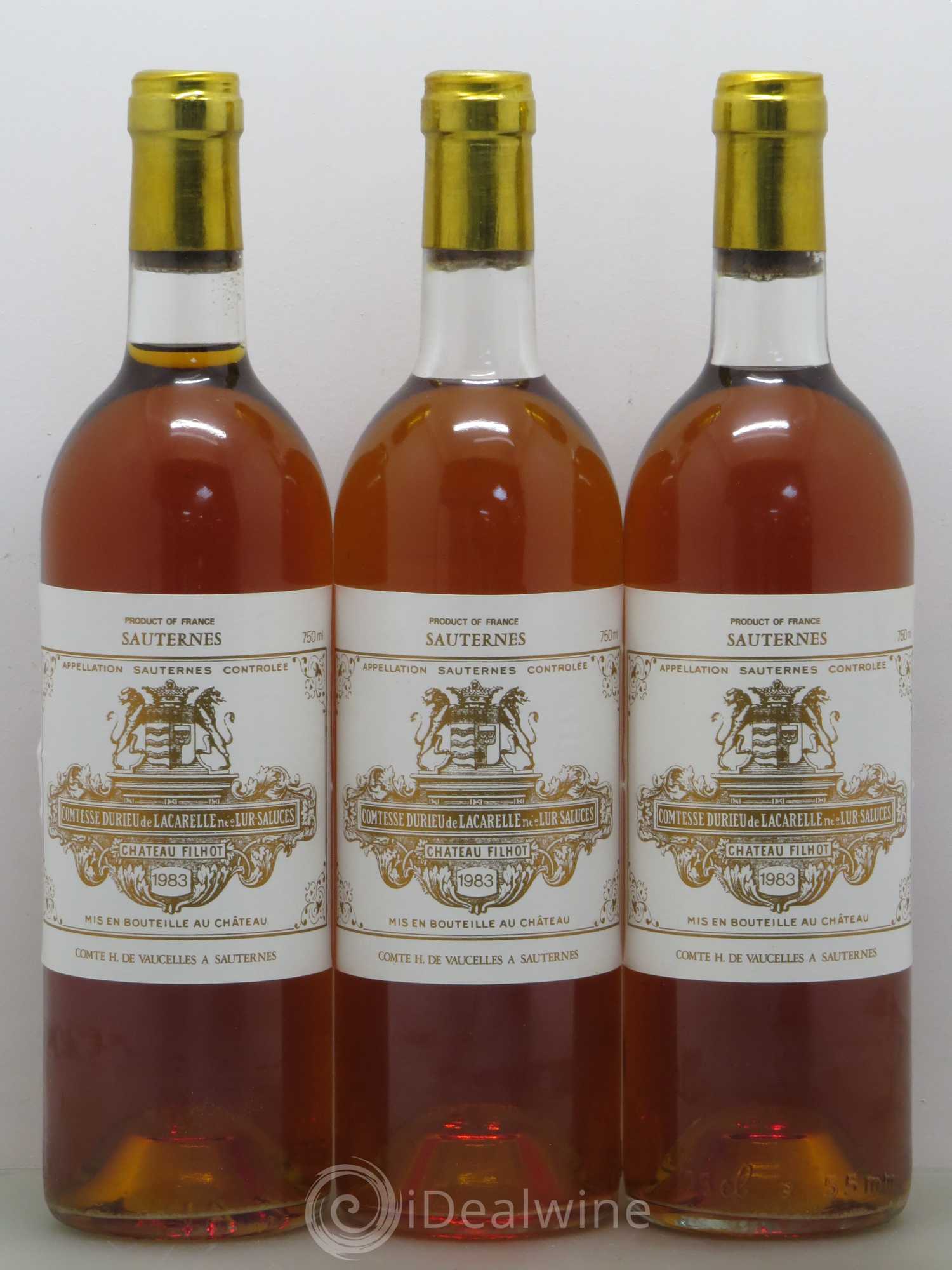 Château Filhot 2ème Grand Cru Classé 1983 - Lotto di 12 bottiglie - 4