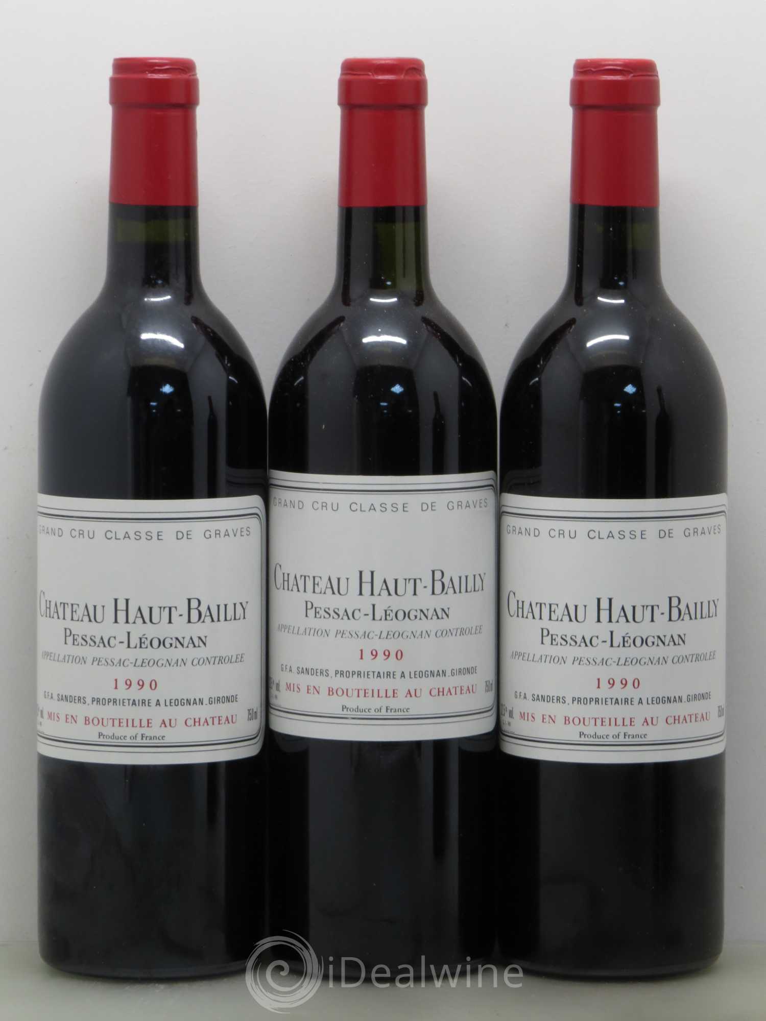 Château Haut-Bailly Cru Classé de Graves 1990 - Lot de 12 bouteilles - 1