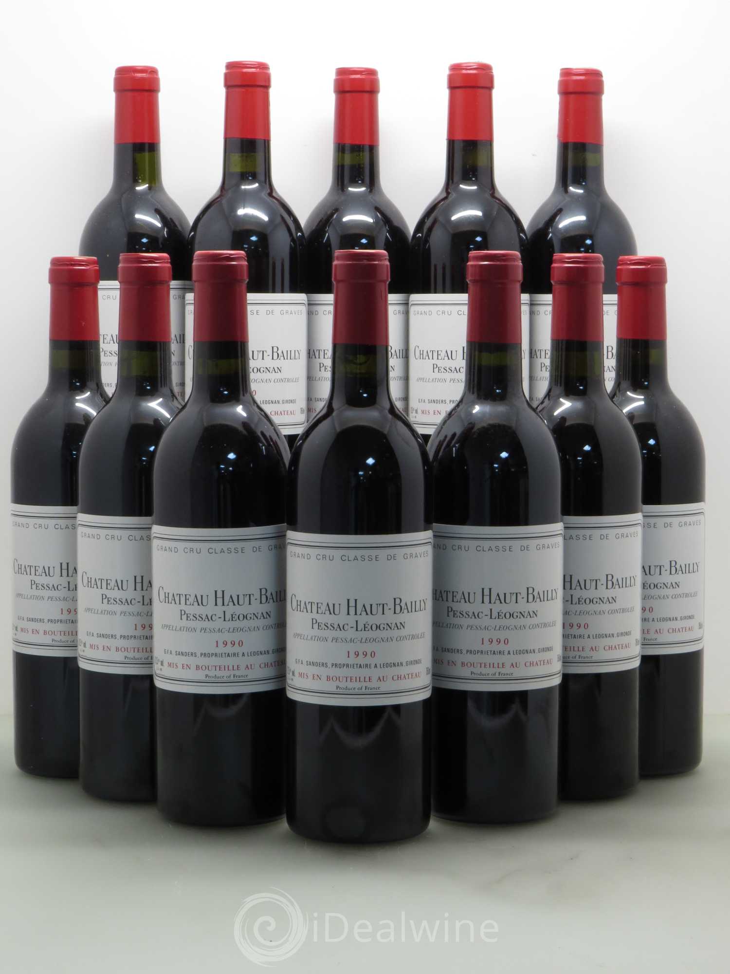 Château Haut-Bailly Cru Classé de Graves 1990 - Lot de 12 bouteilles - 0