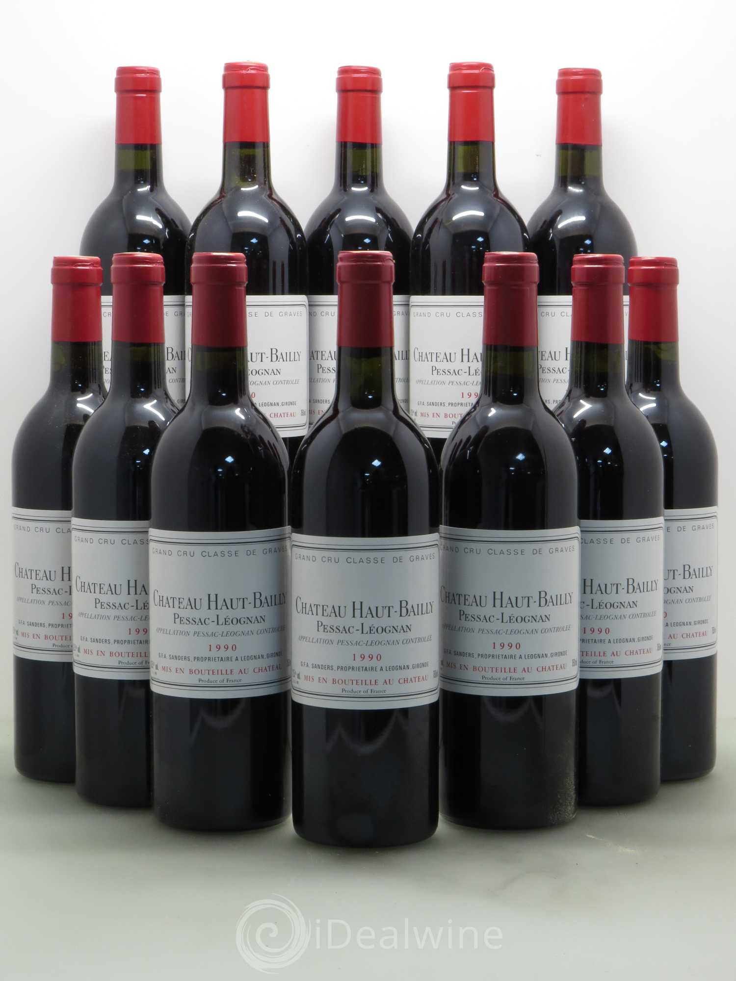 Château Haut-Bailly Cru Classé de Graves 1990 - Lot de 12 bouteilles - 0