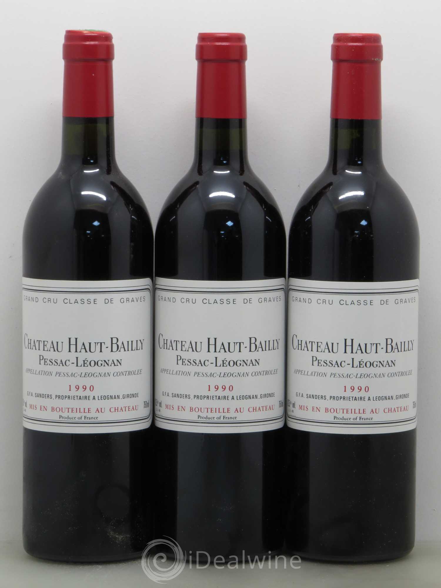 Château Haut-Bailly Cru Classé de Graves 1990 - Lot de 12 bouteilles - 1