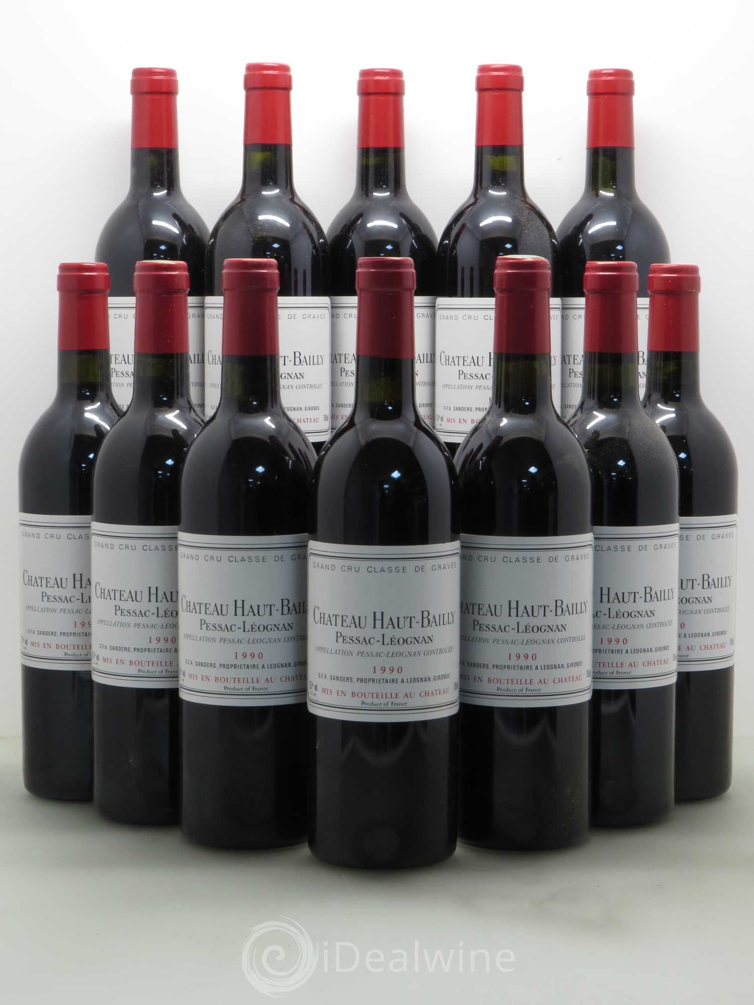 Château Haut-Bailly Cru Classé de Graves 1990 - Lot de 12 bouteilles - 0