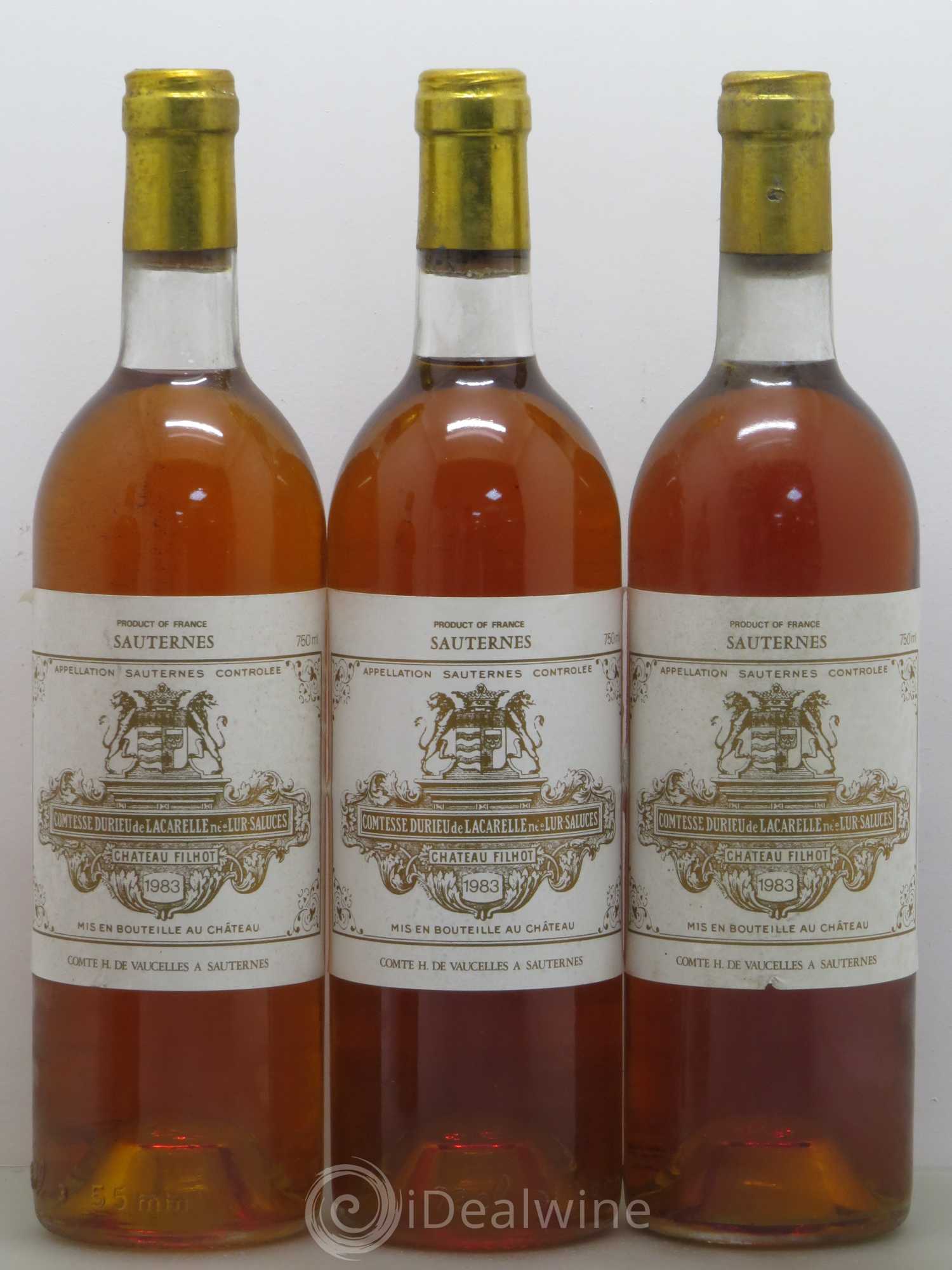 Château Filhot 2ème Grand Cru Classé 1983 - Lot de 6 bouteilles - 1