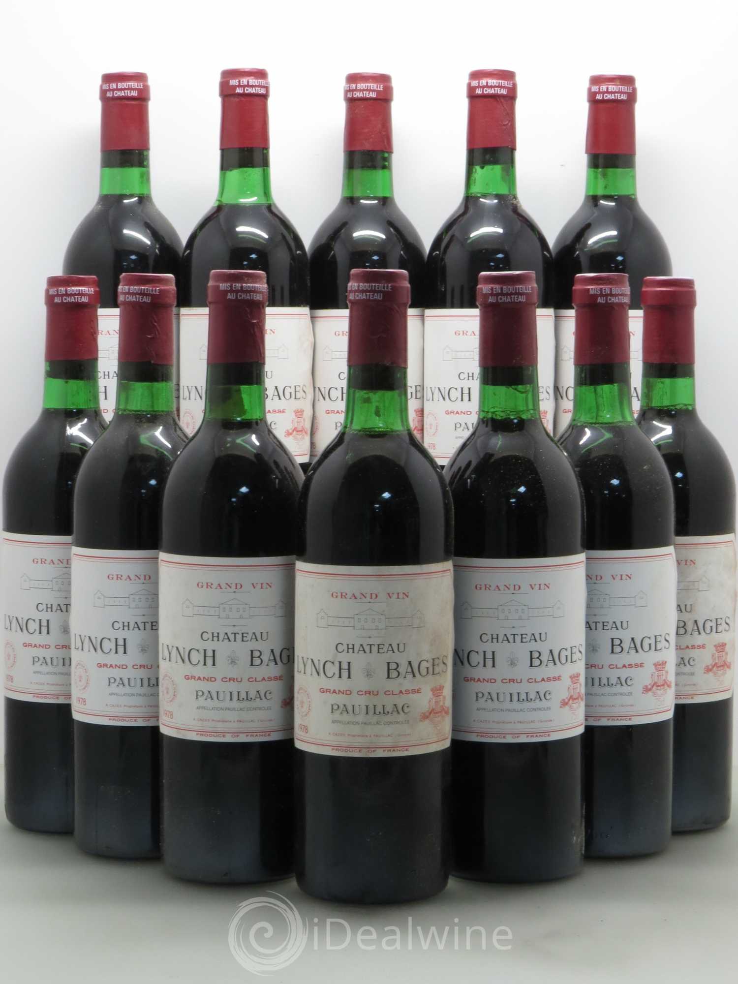 Château Lynch Bages 5ème Grand Cru Classé 1978 - Lot de 12 bouteilles - 0